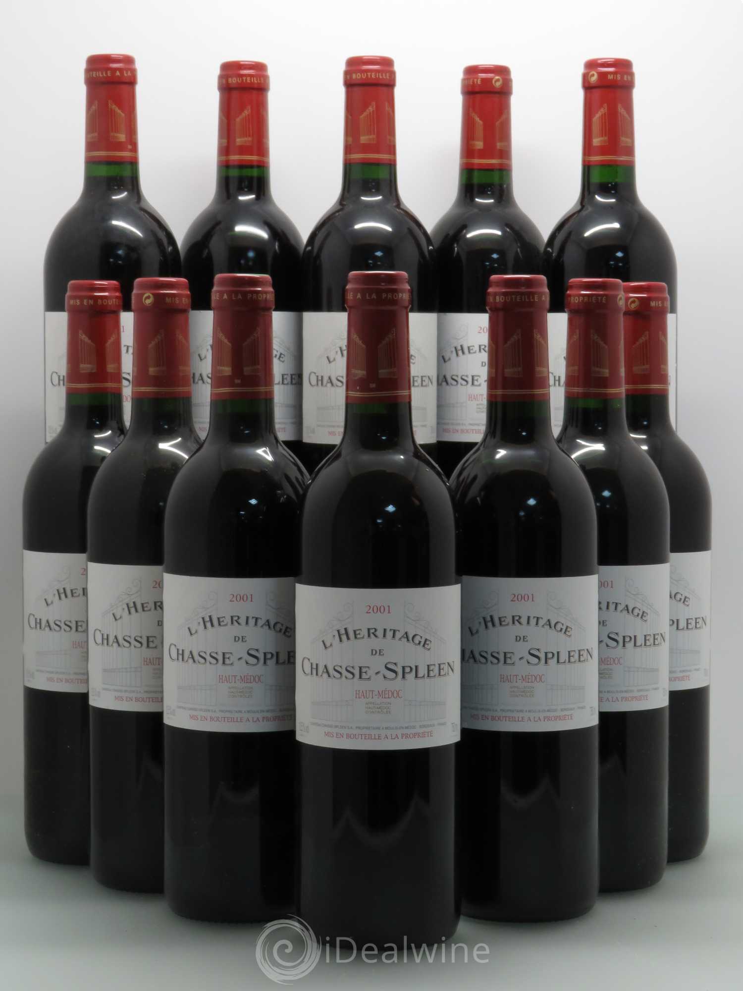 Héritage (Ermitage) de Chasse Spleen 2001 - Lot de 12 bouteilles - 0
