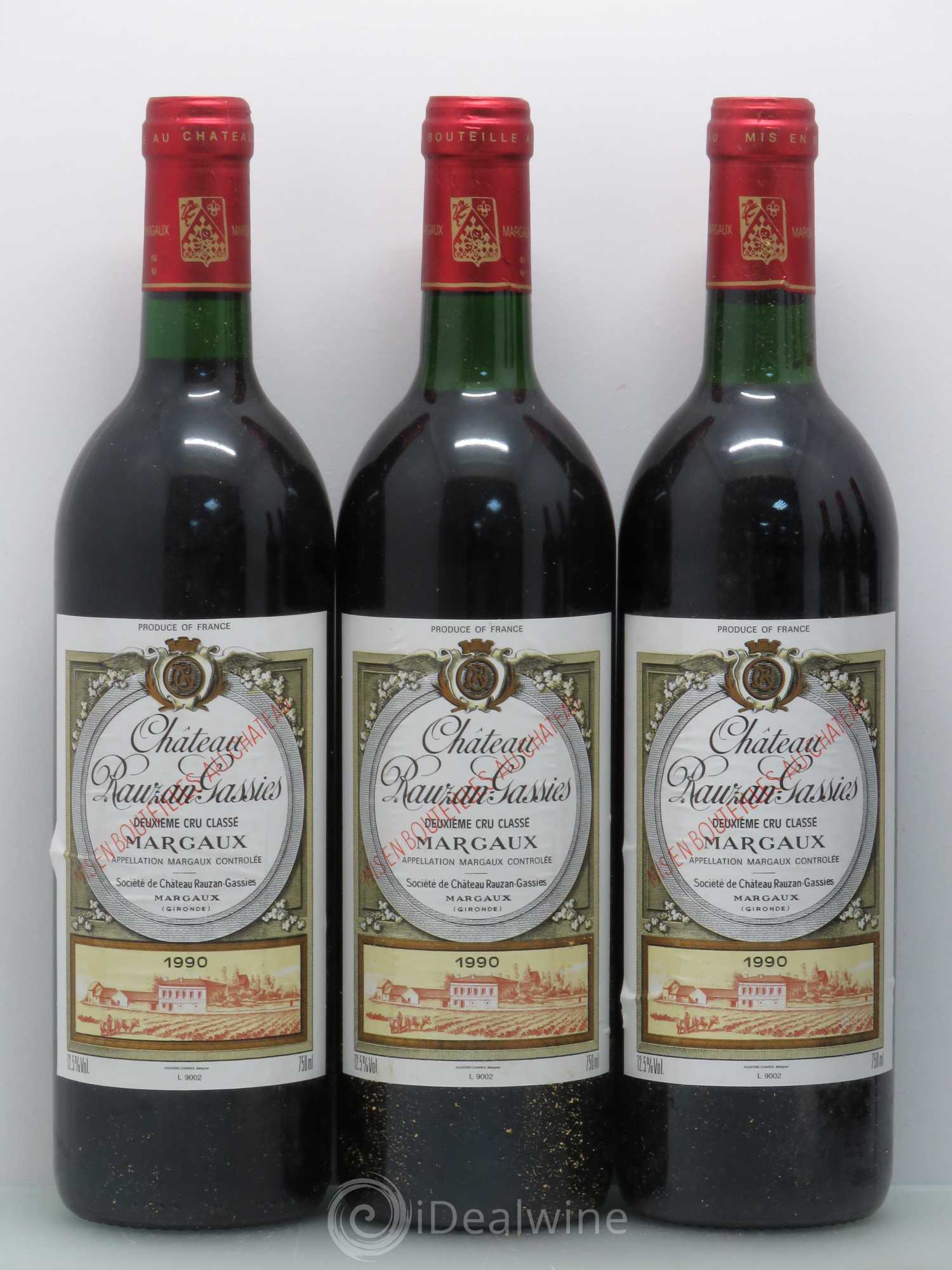 Château Rauzan-Gassies 2ème Grand Cru Classé 1990 - Lot de 6 bouteilles - 1