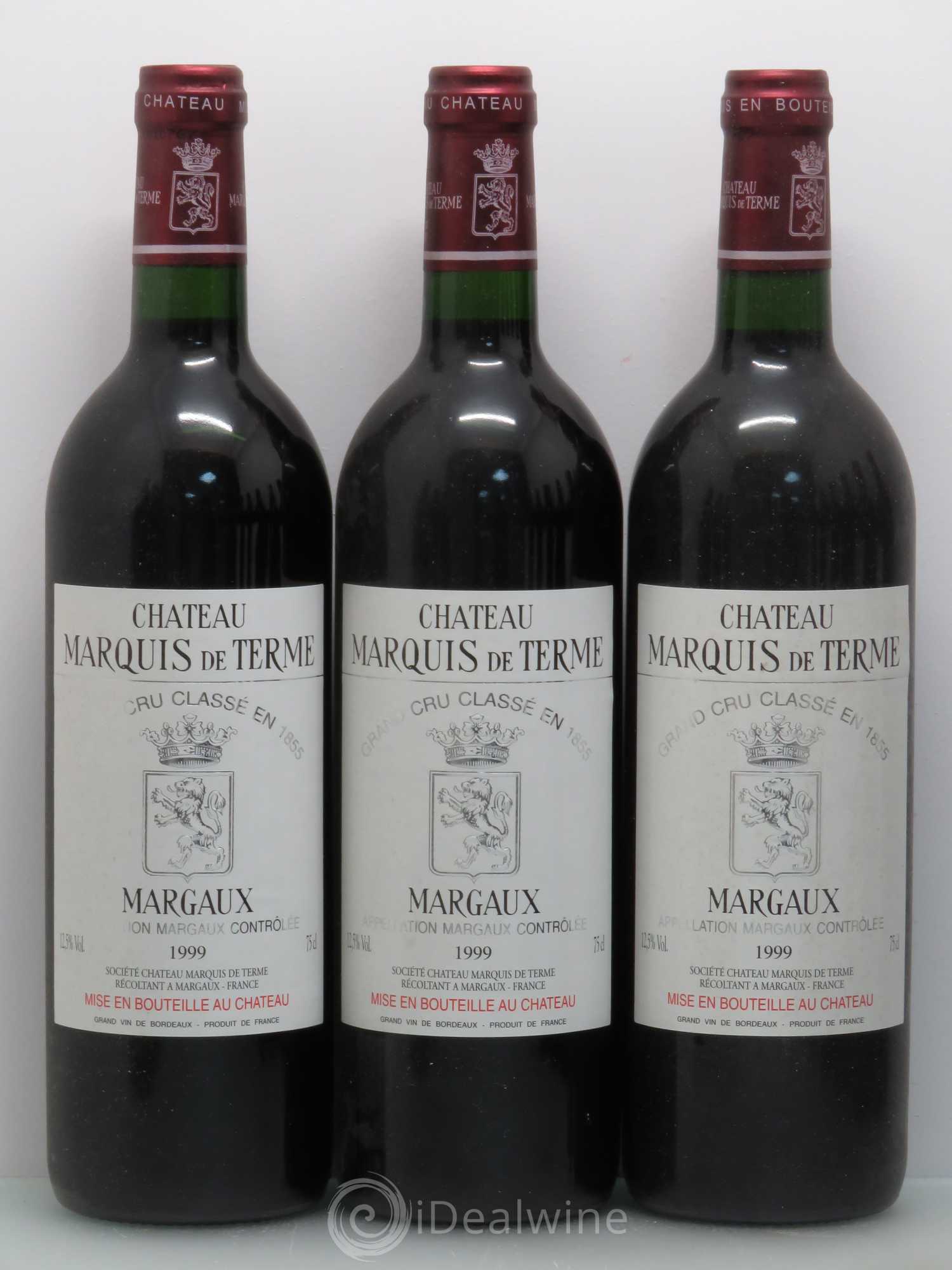 Château Marquis de Terme 4ème Grand Cru Classé 1999 - Lot de 12 bouteilles - 1