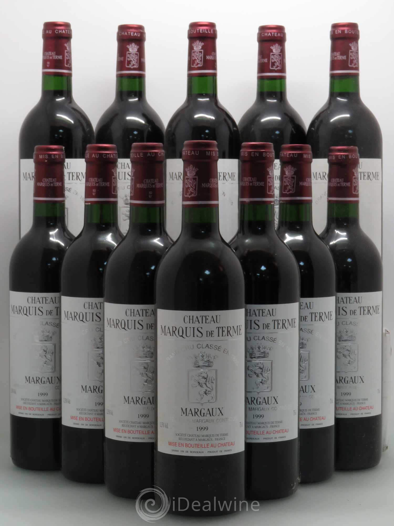 Château Marquis de Terme 4ème Grand Cru Classé 1999 - Lot de 12 bouteilles - 0