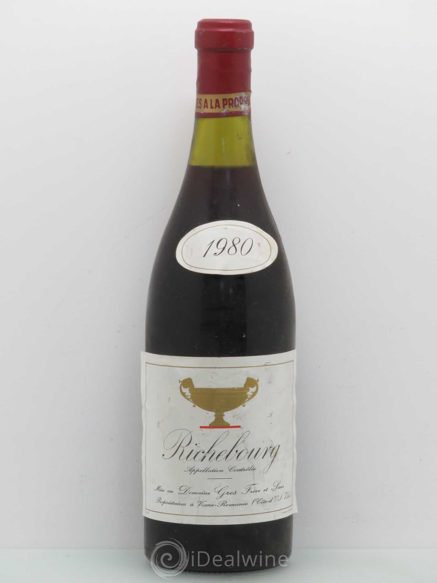 Richebourg Grand Cru Gros Frère & Soeur 1980 - Lot de 1 bouteille - 0