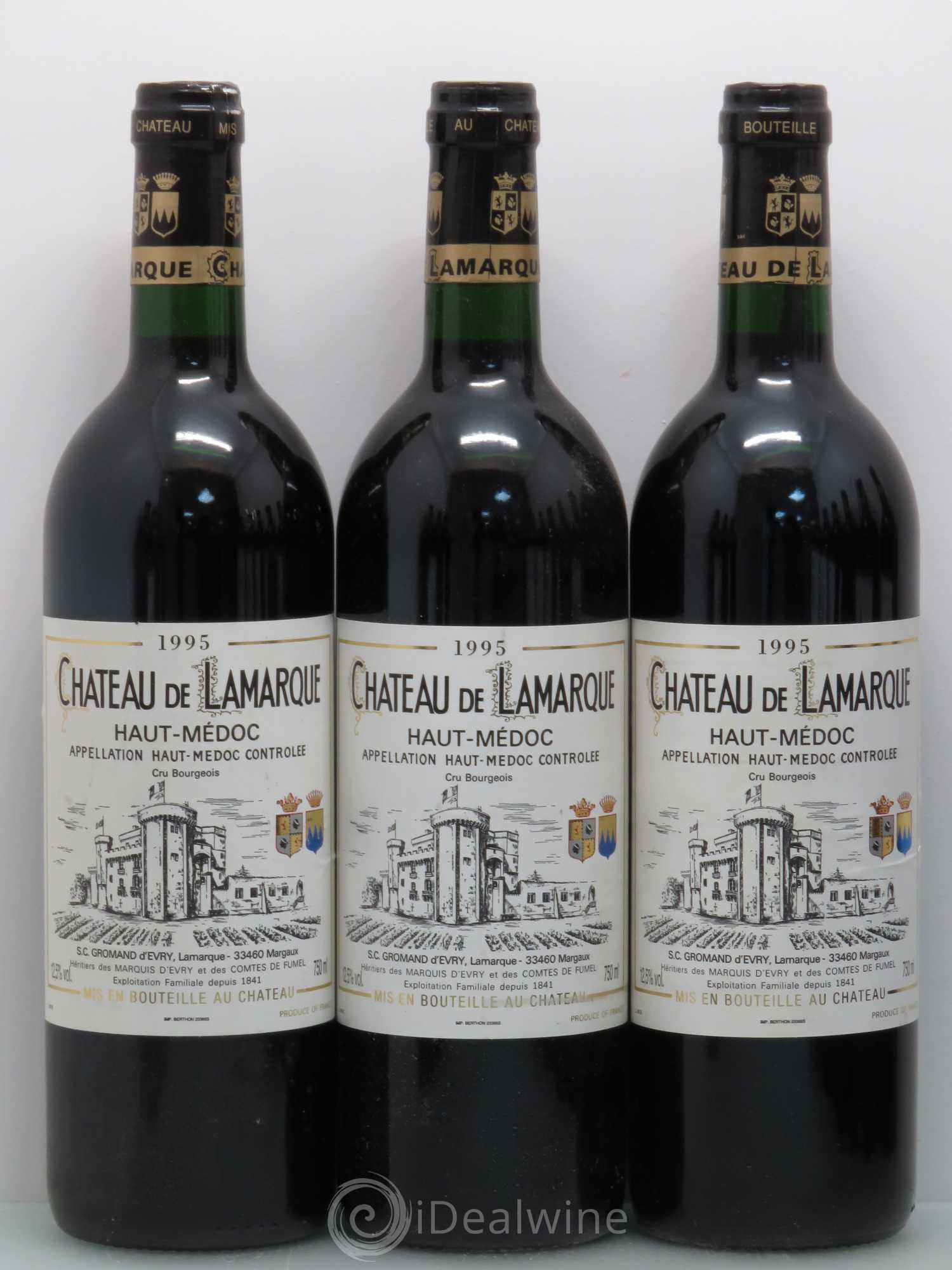 Château de Lamarque Cru Bourgeois 1995 - Lot de 12 bouteilles - 1