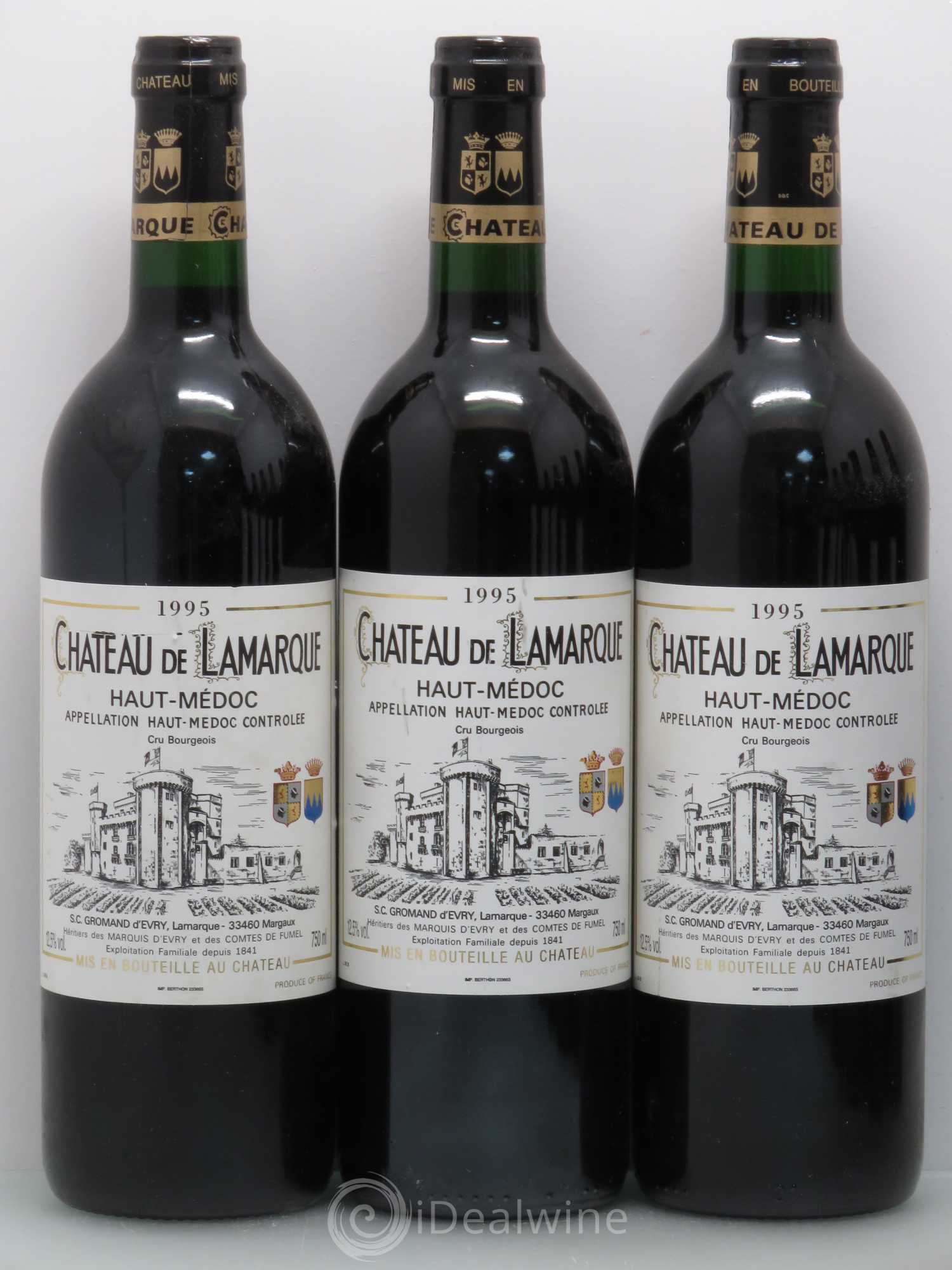 Château de Lamarque Cru Bourgeois 1995 - Lot de 12 bouteilles - 2