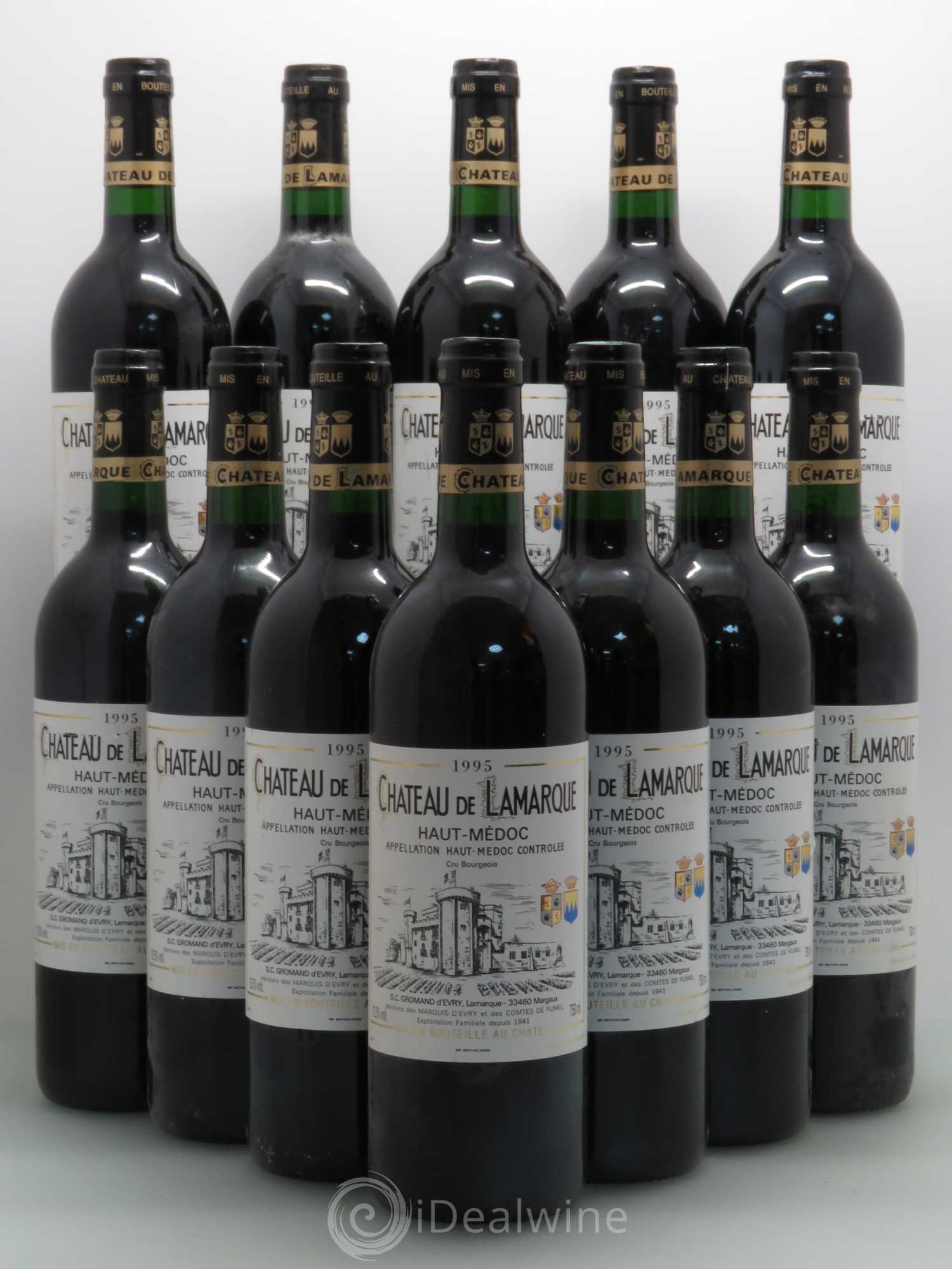 Château de Lamarque Cru Bourgeois 1995 - Lot de 12 bouteilles - 0