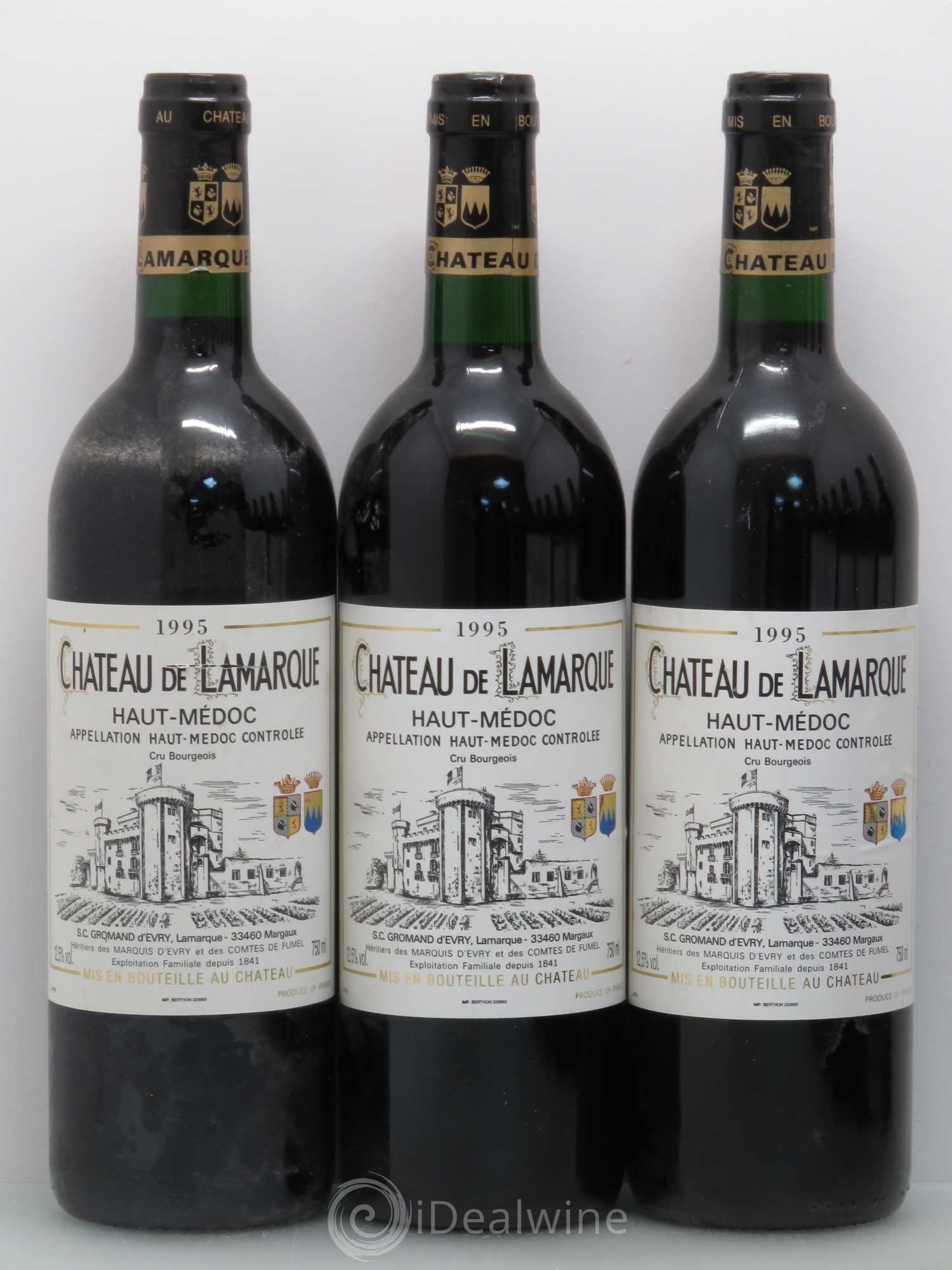 Château de Lamarque Cru Bourgeois 1995 - Lot de 12 bouteilles - 2