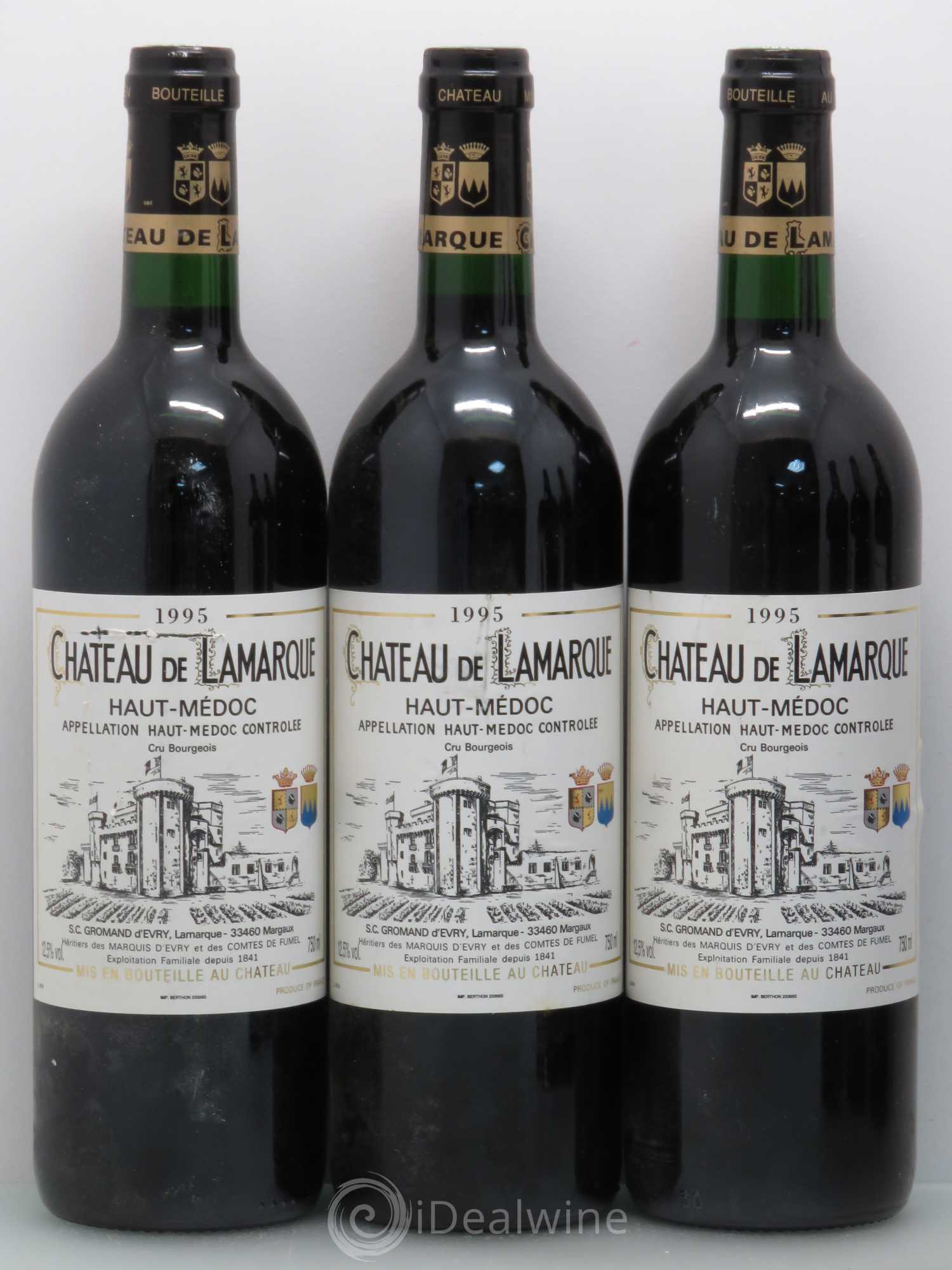 Château de Lamarque Cru Bourgeois 1995 - Lot de 6 bouteilles - 1