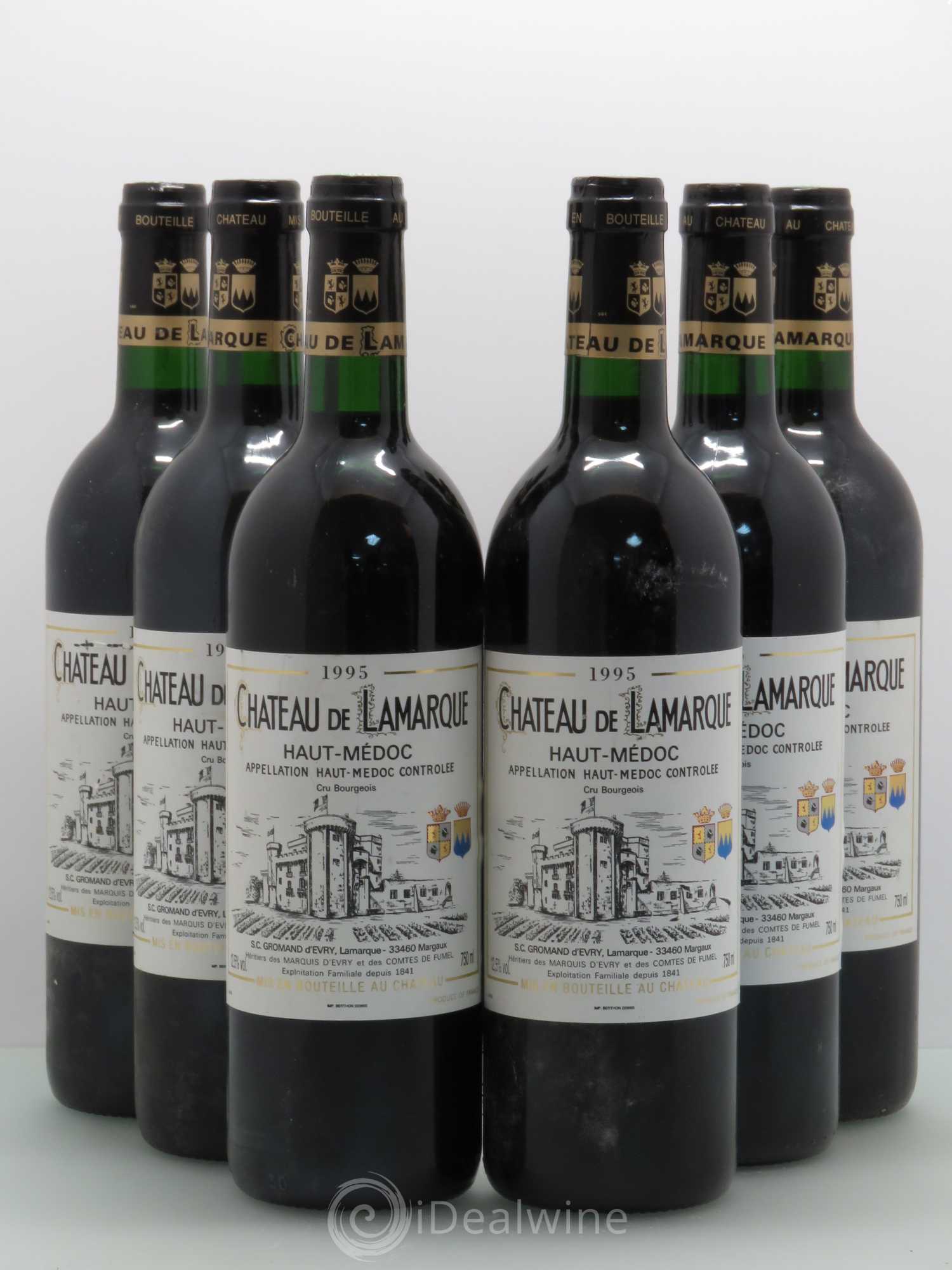 Château de Lamarque Cru Bourgeois 1995 - Lot de 6 bouteilles - 0
