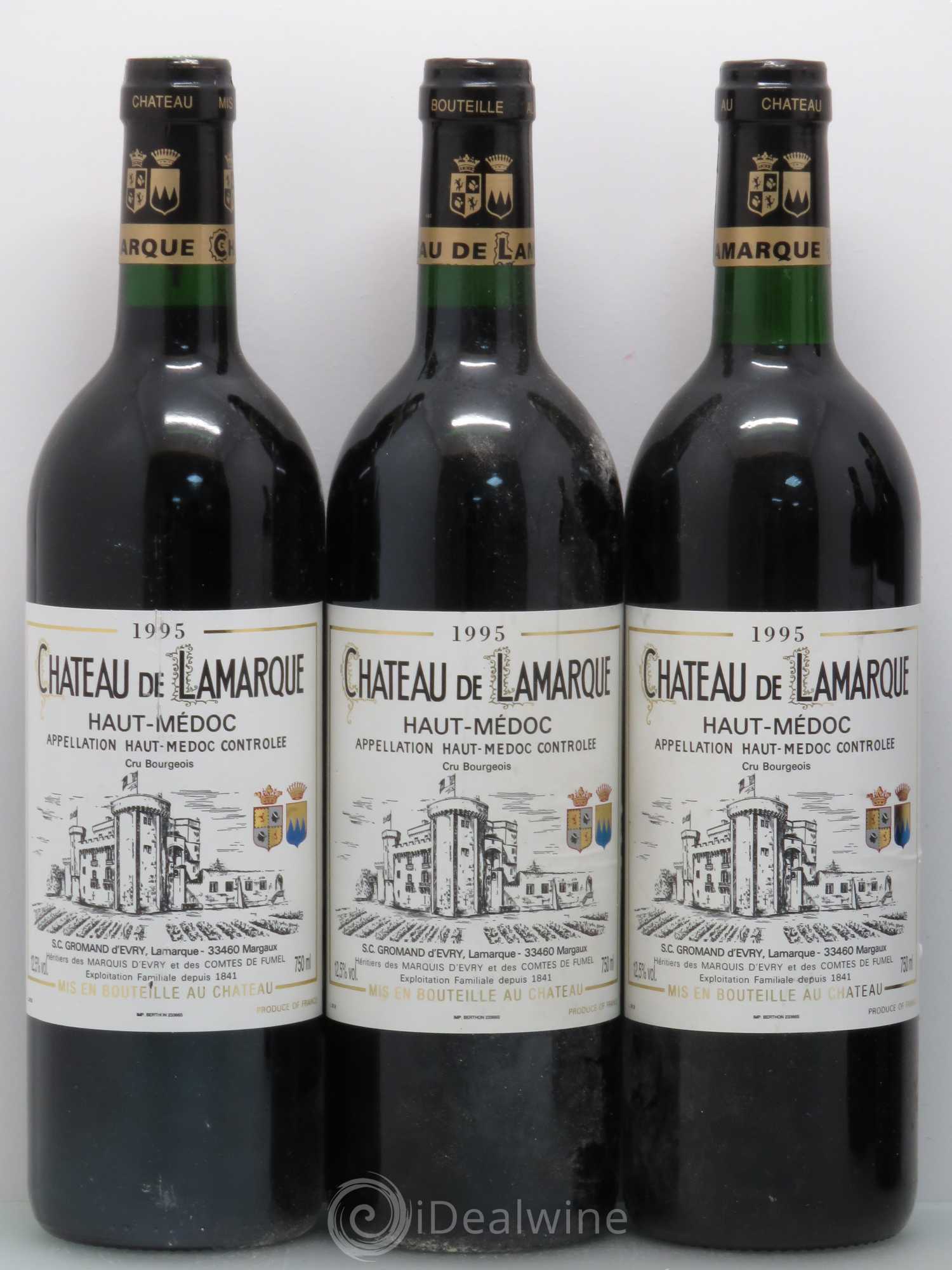 Château de Lamarque Cru Bourgeois 1995 - Lot de 6 bouteilles - 1