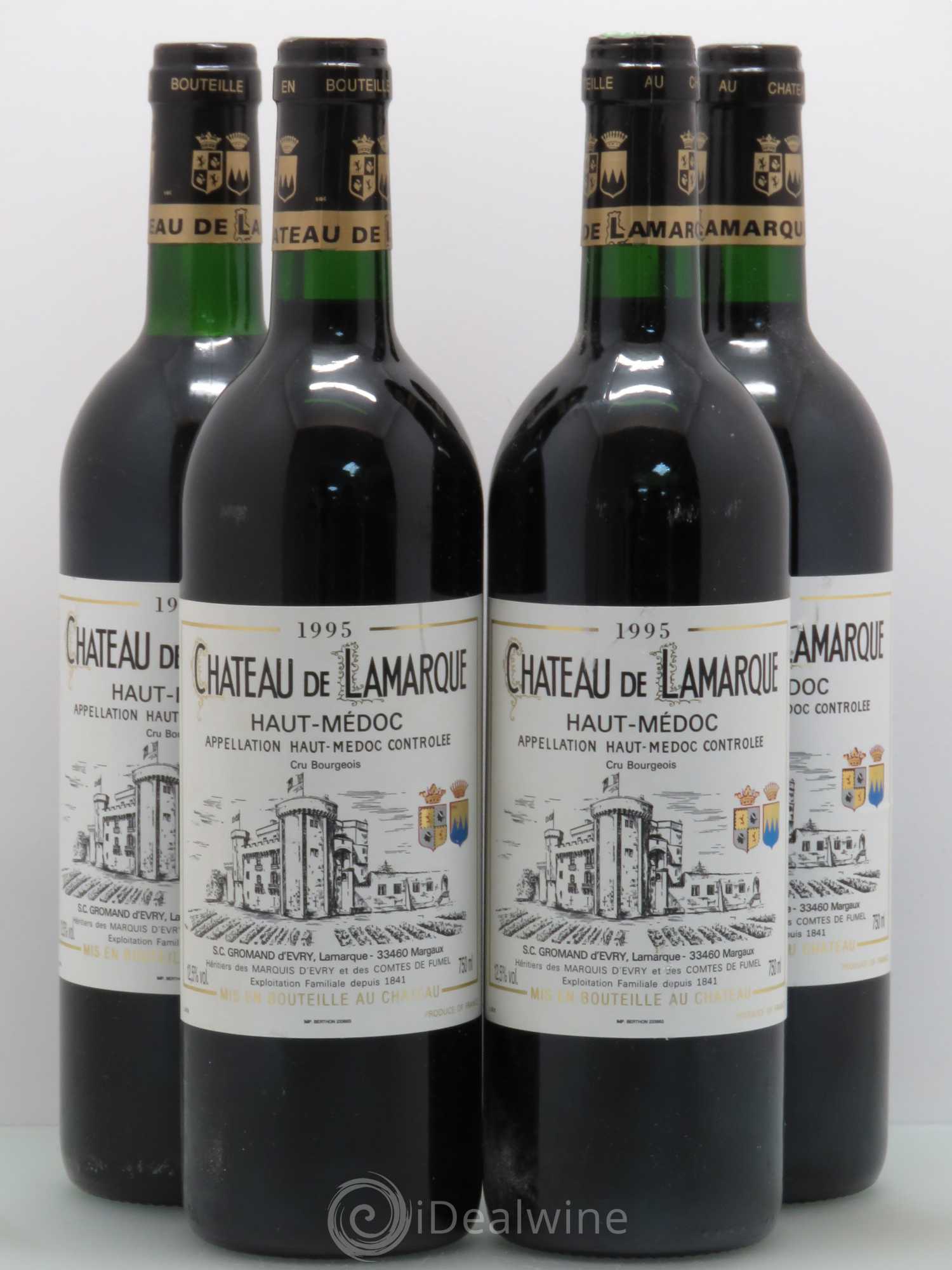 Château de Lamarque Cru Bourgeois 1995 - Lot de 4 bouteilles - 0