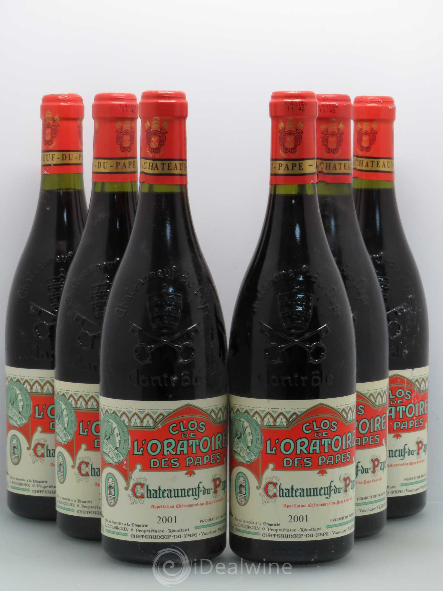 Châteauneuf-du-Pape Clos de l'Oratoire des Papes 2001 - Lot de 6 bouteilles - 0