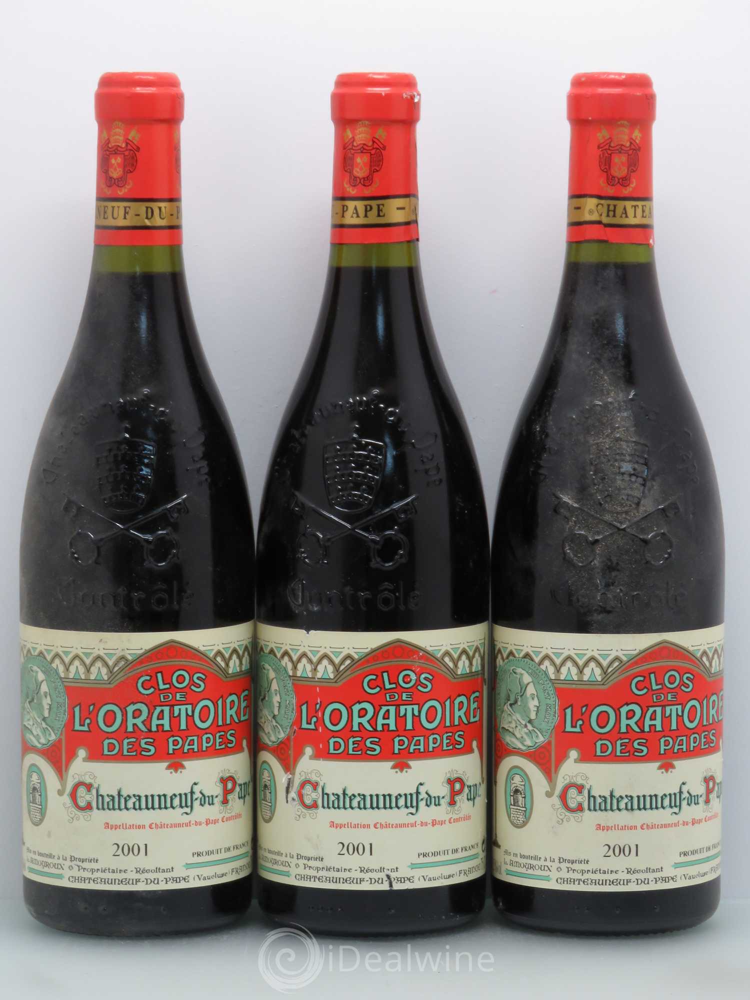 Châteauneuf-du-Pape Clos de l'Oratoire des Papes 2001 - Lot de 3 bouteilles - 0