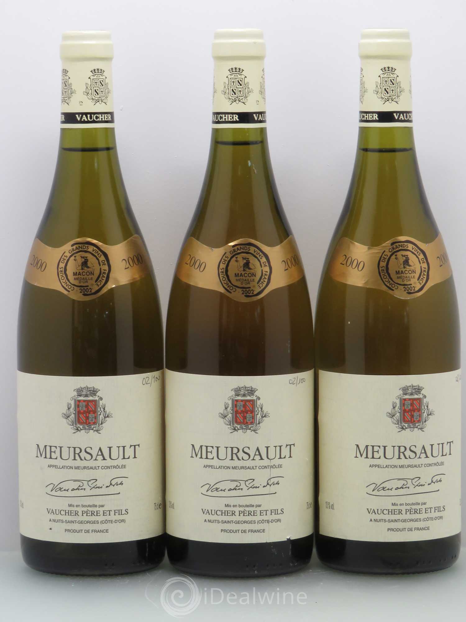 Meursault Vaucher 2000 - Posten von 3 Flaschen - 0