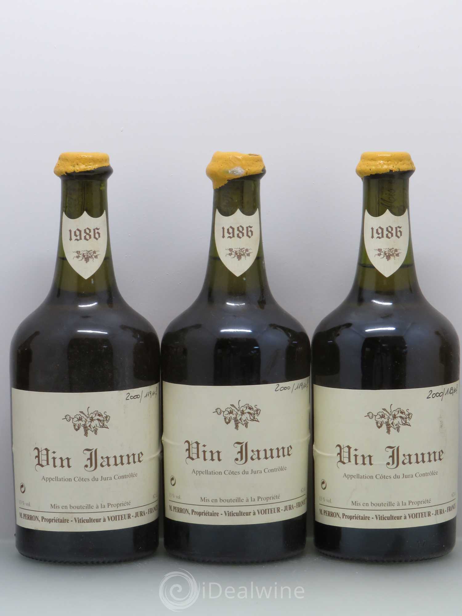 Arbois Vin Jaune Perron 1986 - Lot de 5 bouteilles - 1