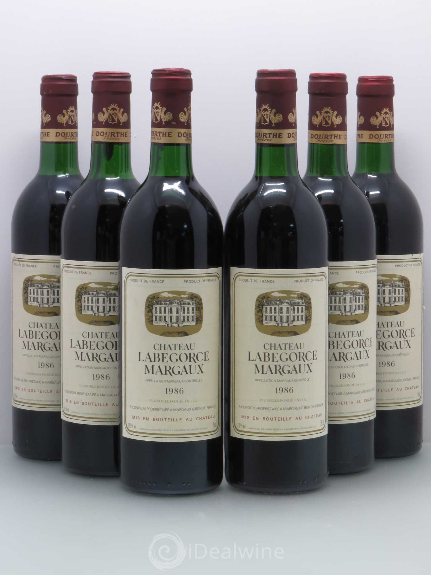 Château Labegorce Cru Bourgeois 1986 - Lot de 6 bouteilles - 0