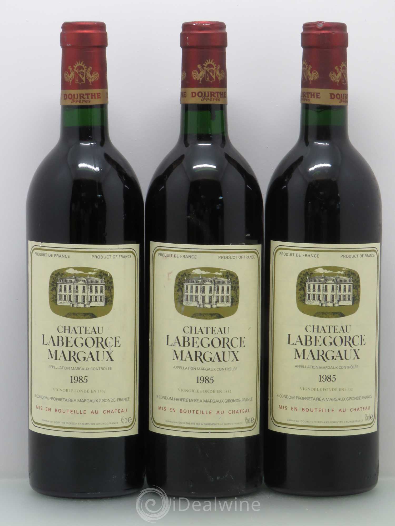 Château Labegorce Cru Bourgeois 1985 - Lot de 3 bouteilles - 0