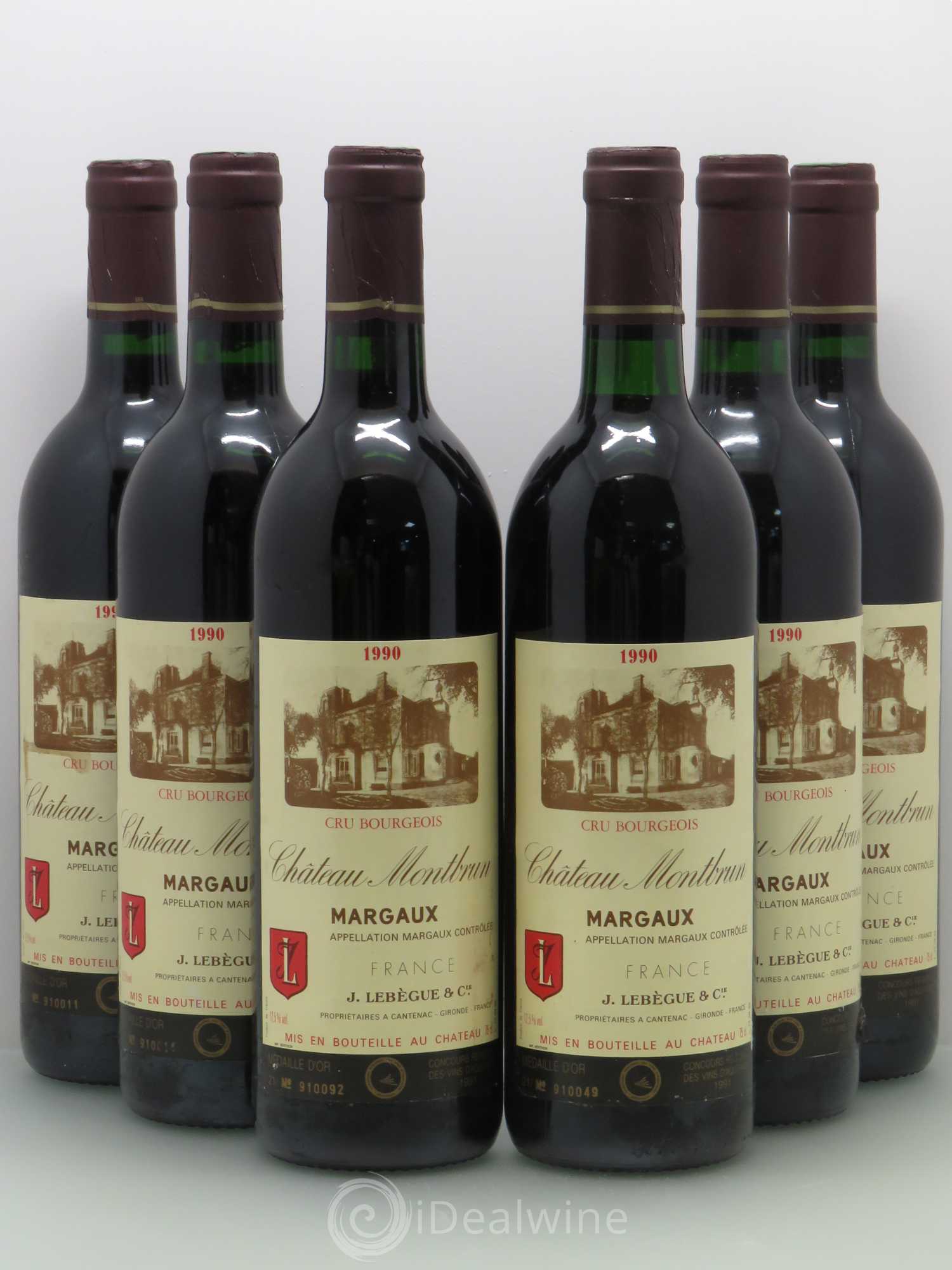 Château Montbrun Cru Bourgeois 1990 - Lot de 6 bouteilles - 0