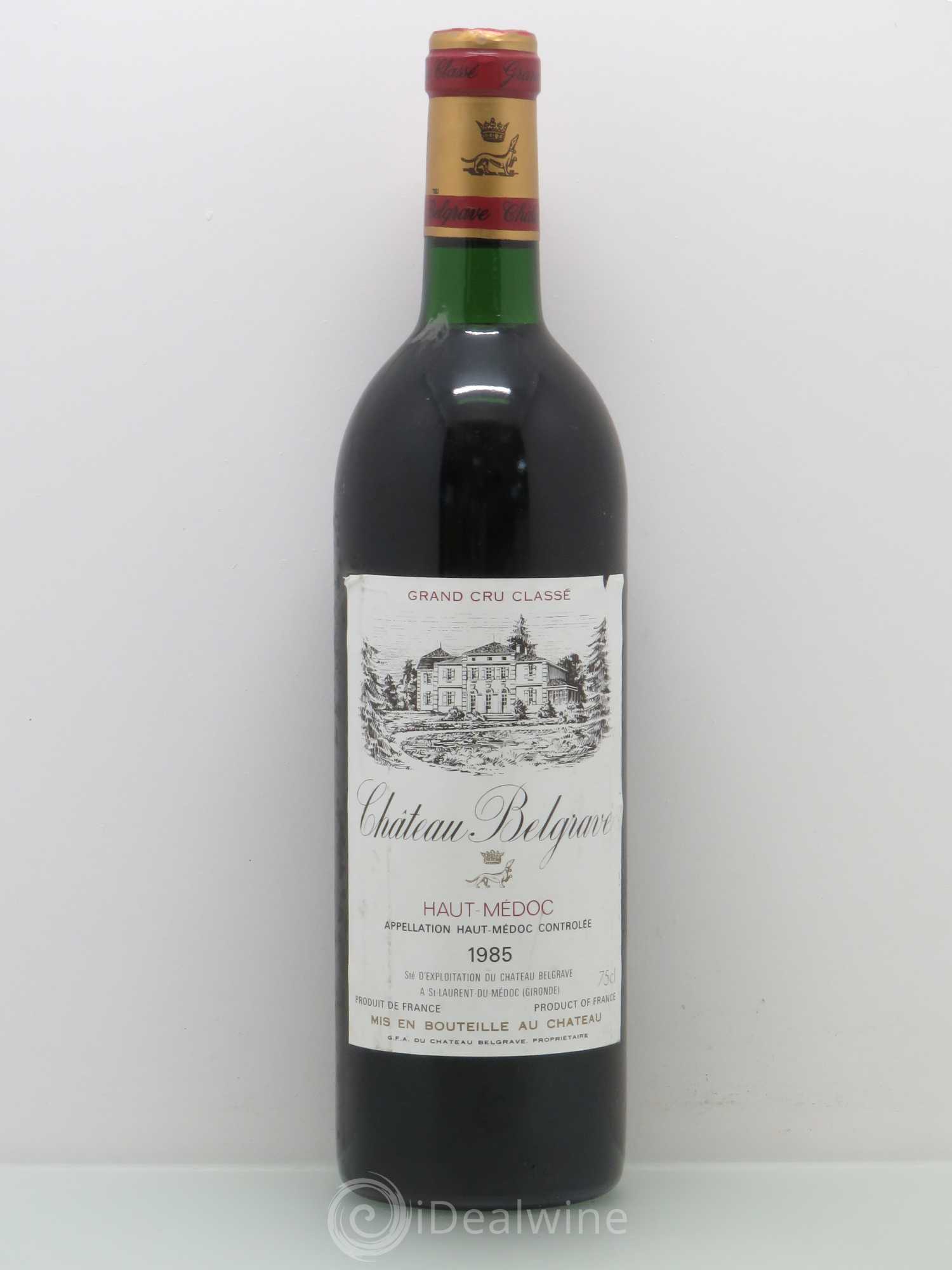 Château Belgrave 5ème Grand Cru Classé 1985 - Lot de 1 bouteille - 0