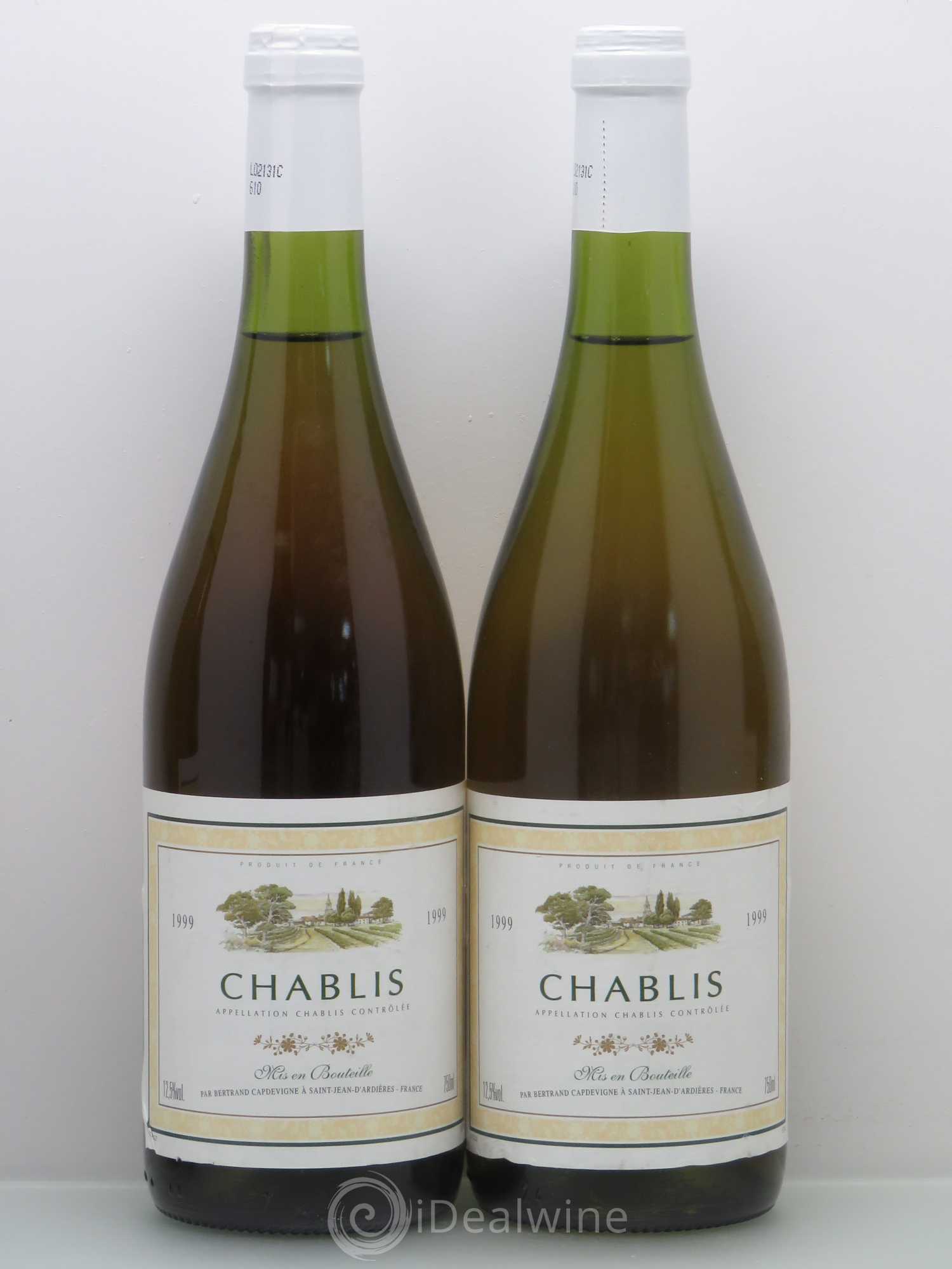 Chablis Bertrand Cap De Vigne (sans prix de réserve) 1999 - Lot de 4 bouteilles - 1
