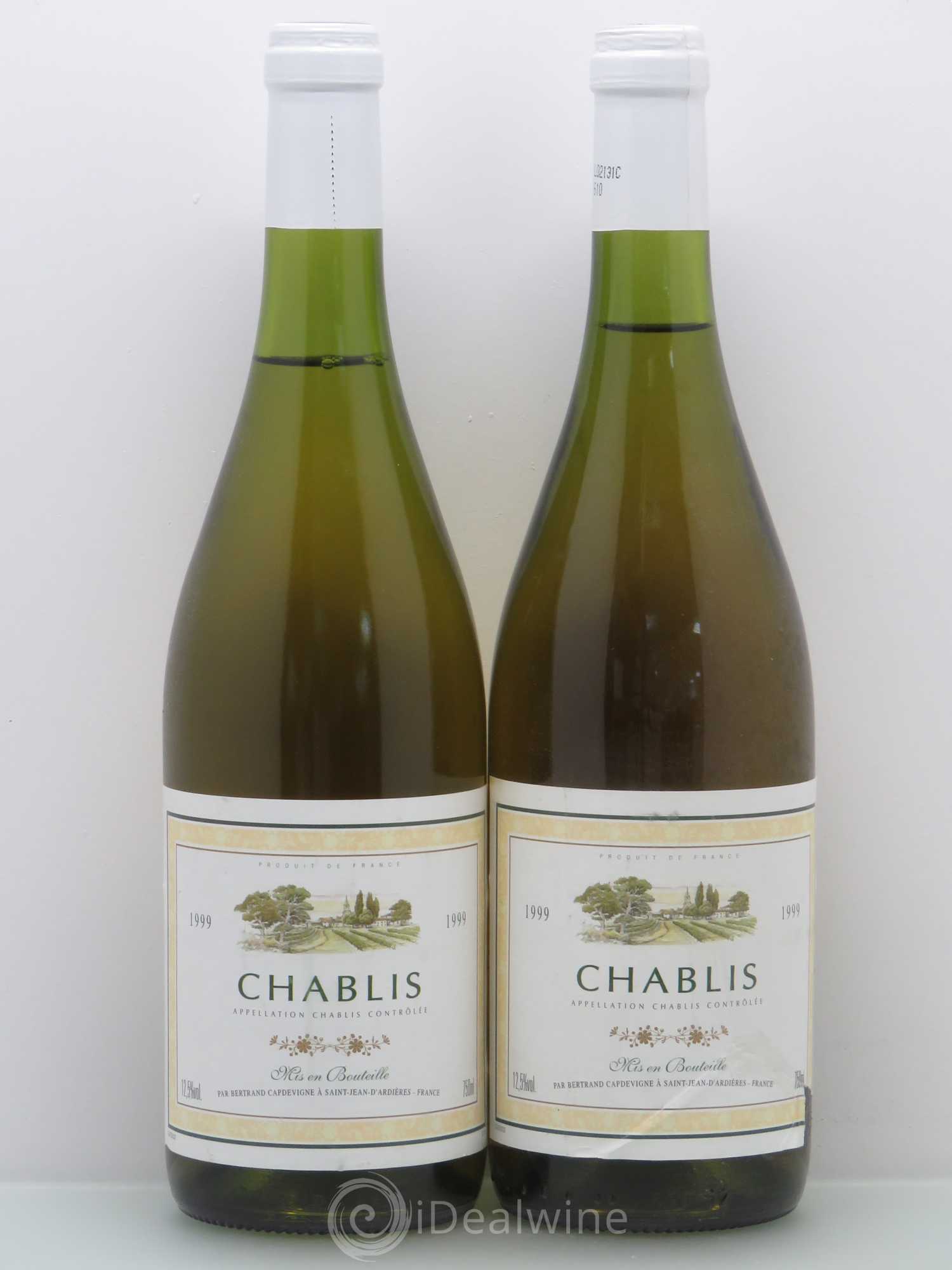 Chablis Bertrand Cap De Vigne (sans prix de réserve) 1999 - Lot de 4 bouteilles - 2