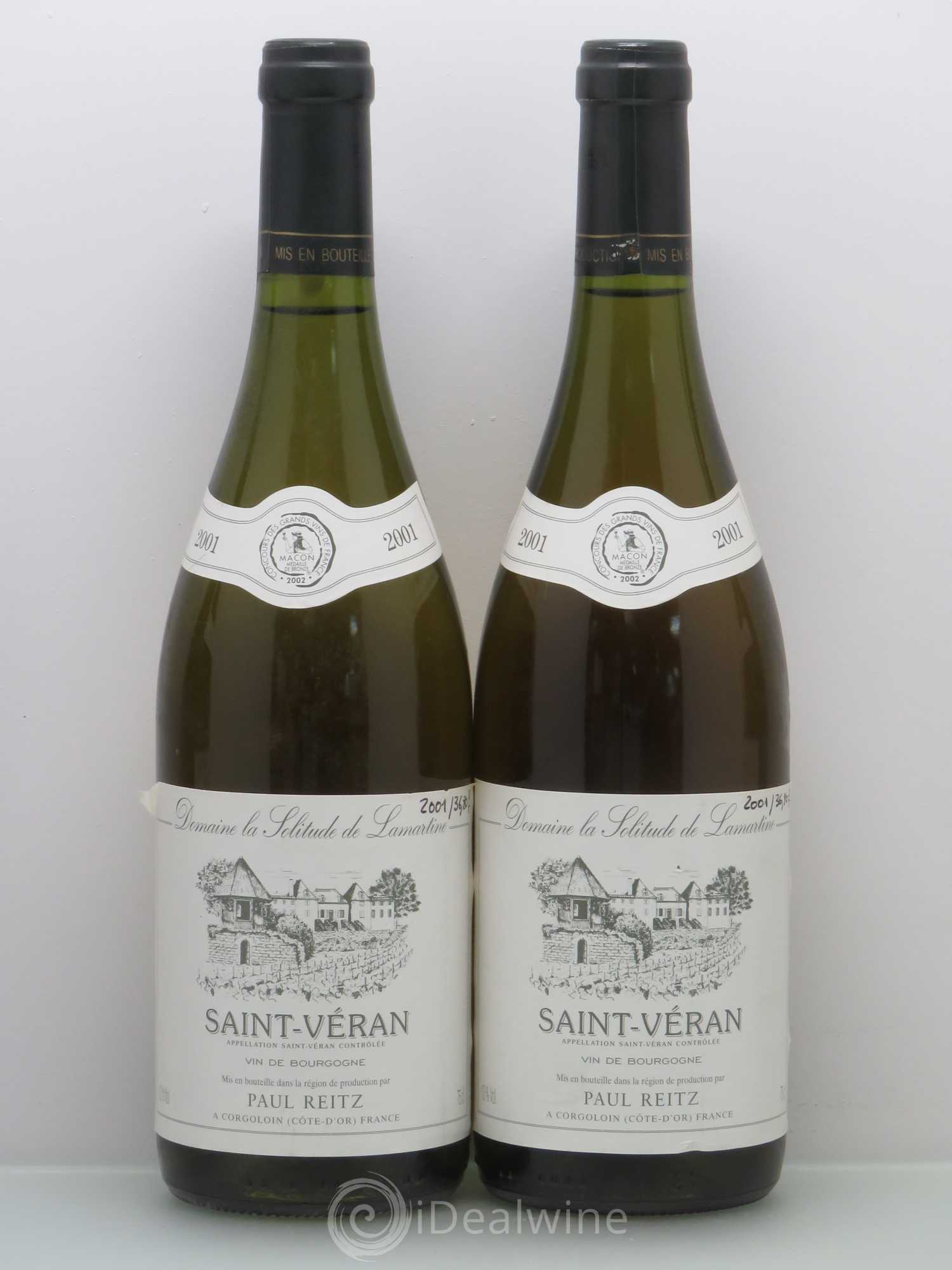 Saint-Véran Paul Reitz 2001 - Lot de 4 bouteilles - 1