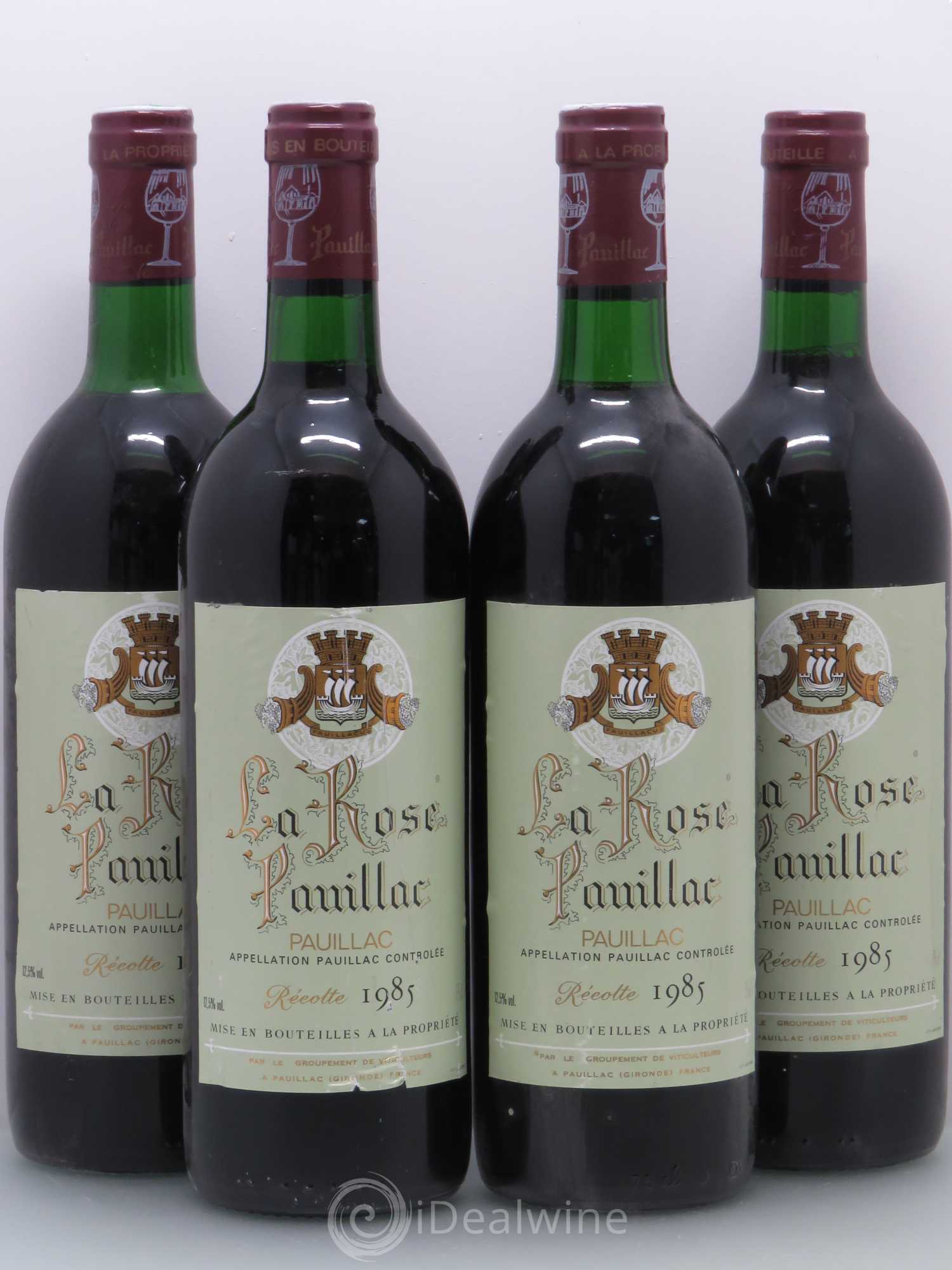La Rose Pauillac 1985 - Lot de 4 bouteilles - 0