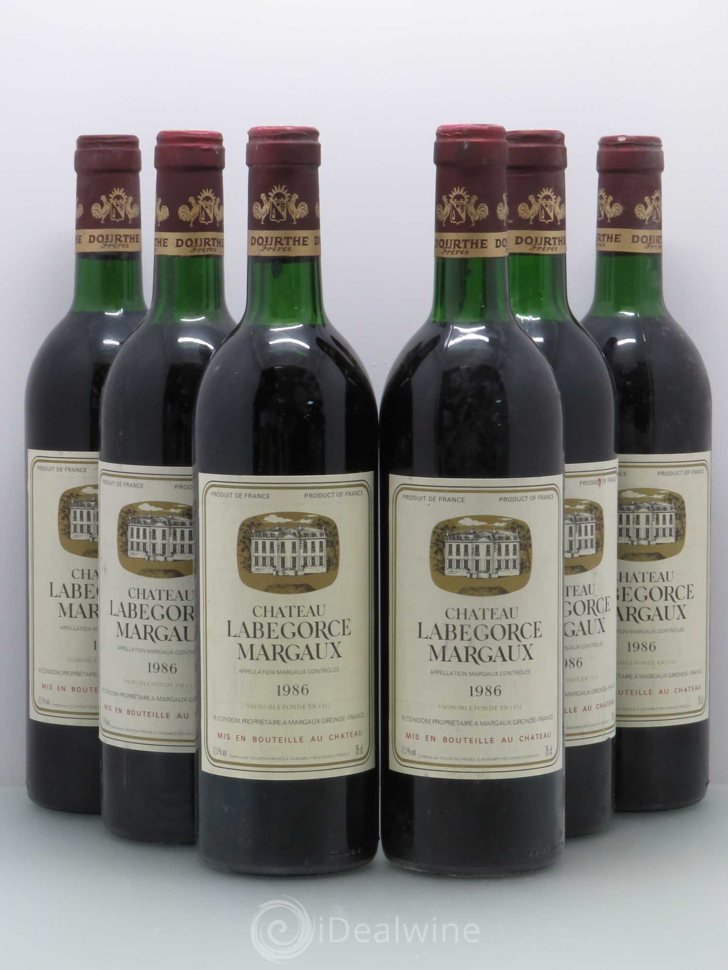 Château Labegorce Cru Bourgeois 1986 - Lot de 6 bouteilles - 0