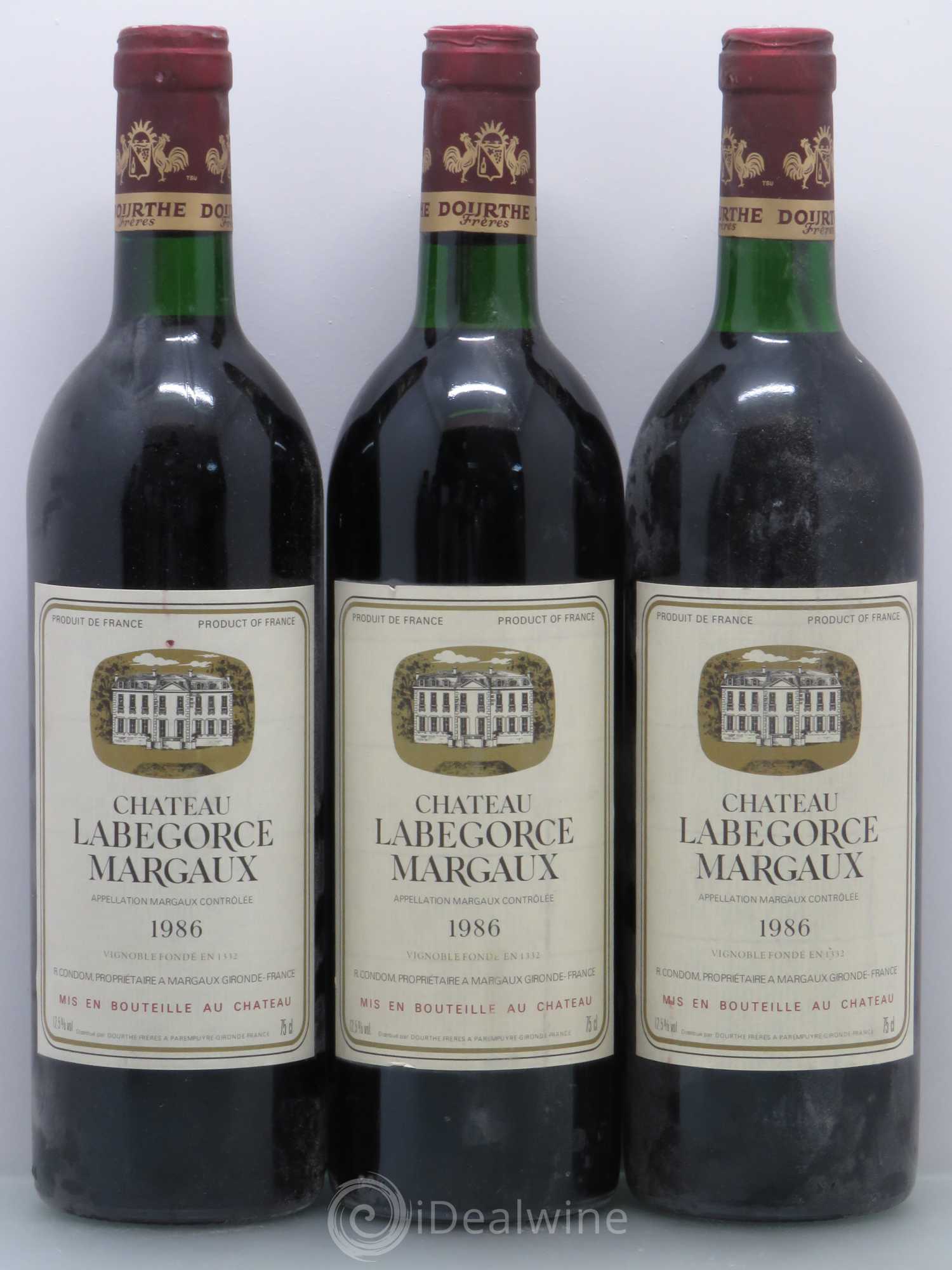 Château Labegorce Cru Bourgeois 1986 - Lot de 5 bouteilles - 1