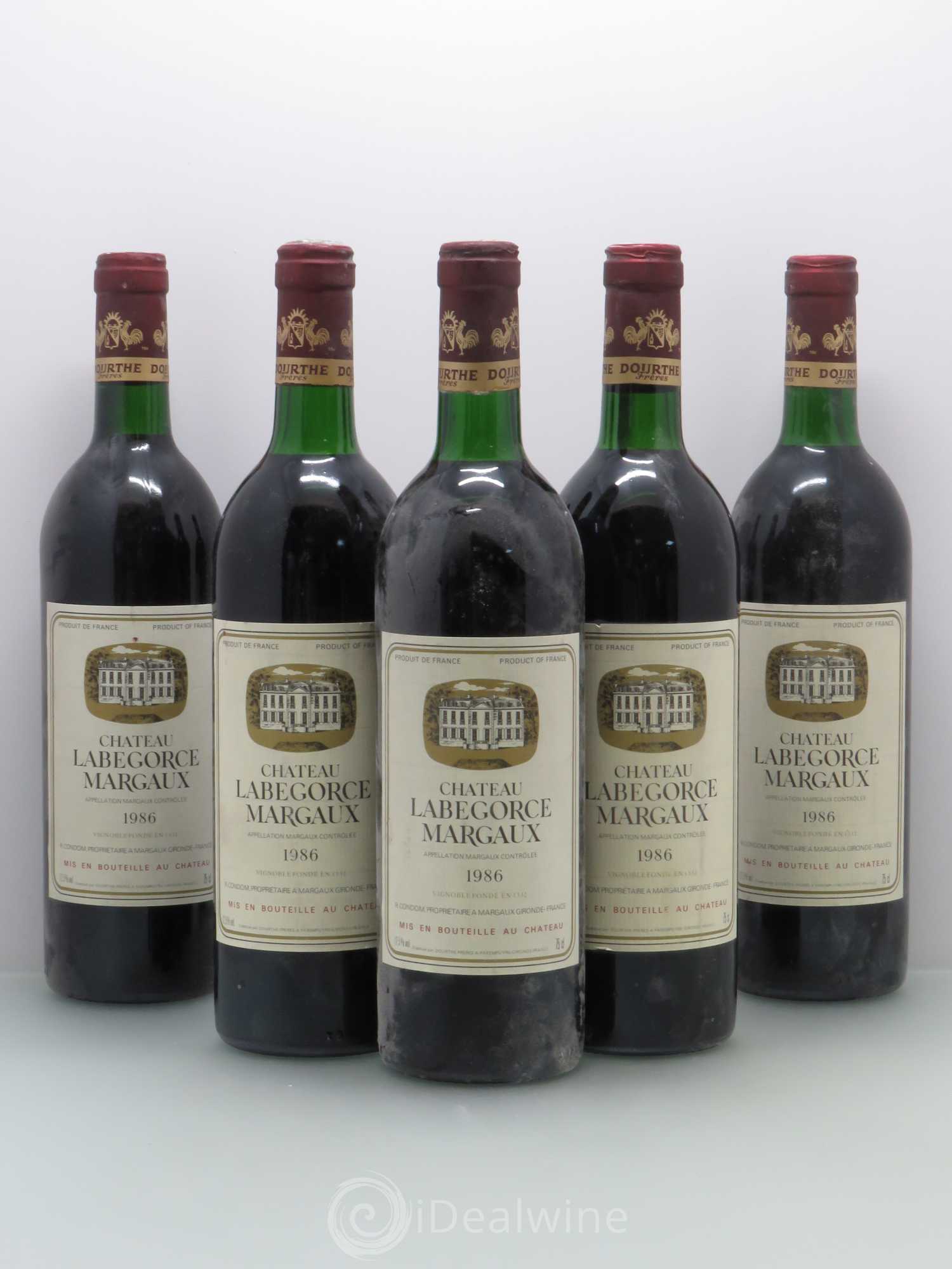 Château Labegorce Cru Bourgeois 1986 - Lot de 5 bouteilles - 0
