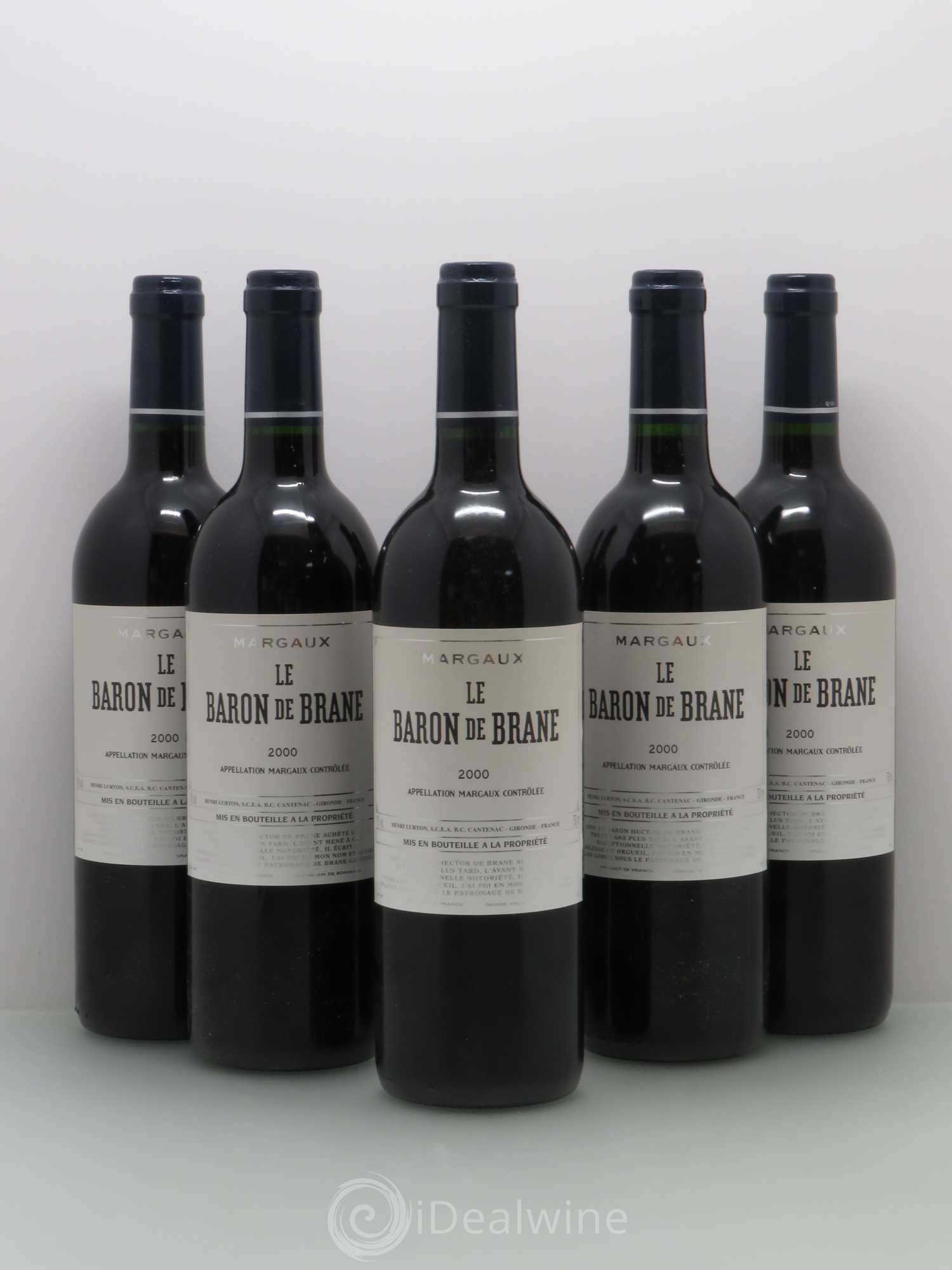 Baron de Brane Second Vin 2000 - Lot de 5 bouteilles - 0