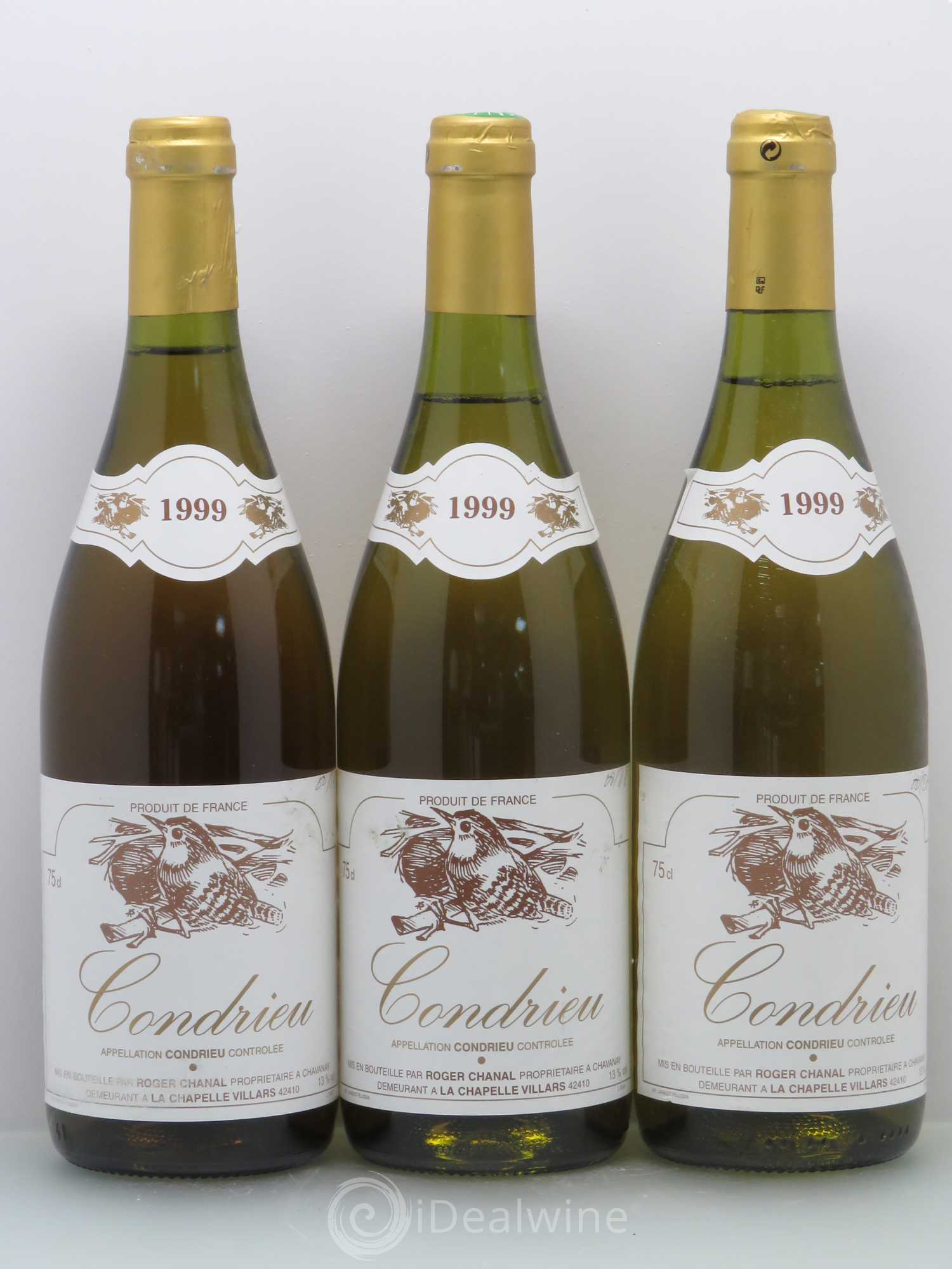 Condrieu Chanal 1999 - Posten von 3 Flaschen - 0