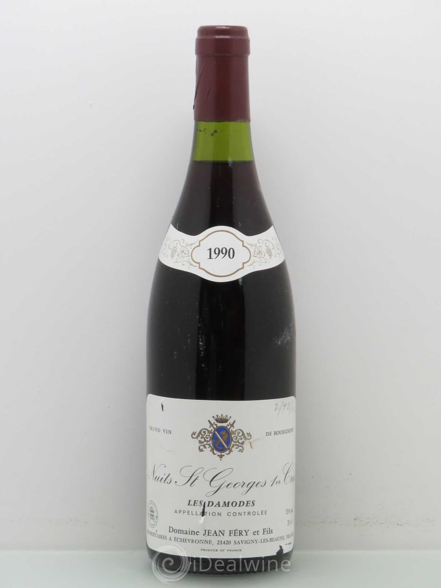 Nuits-Saint-Georges 1er Cru Damodes Jean Fery Et Fils 1990 - Posten von 1 Flasche - 0