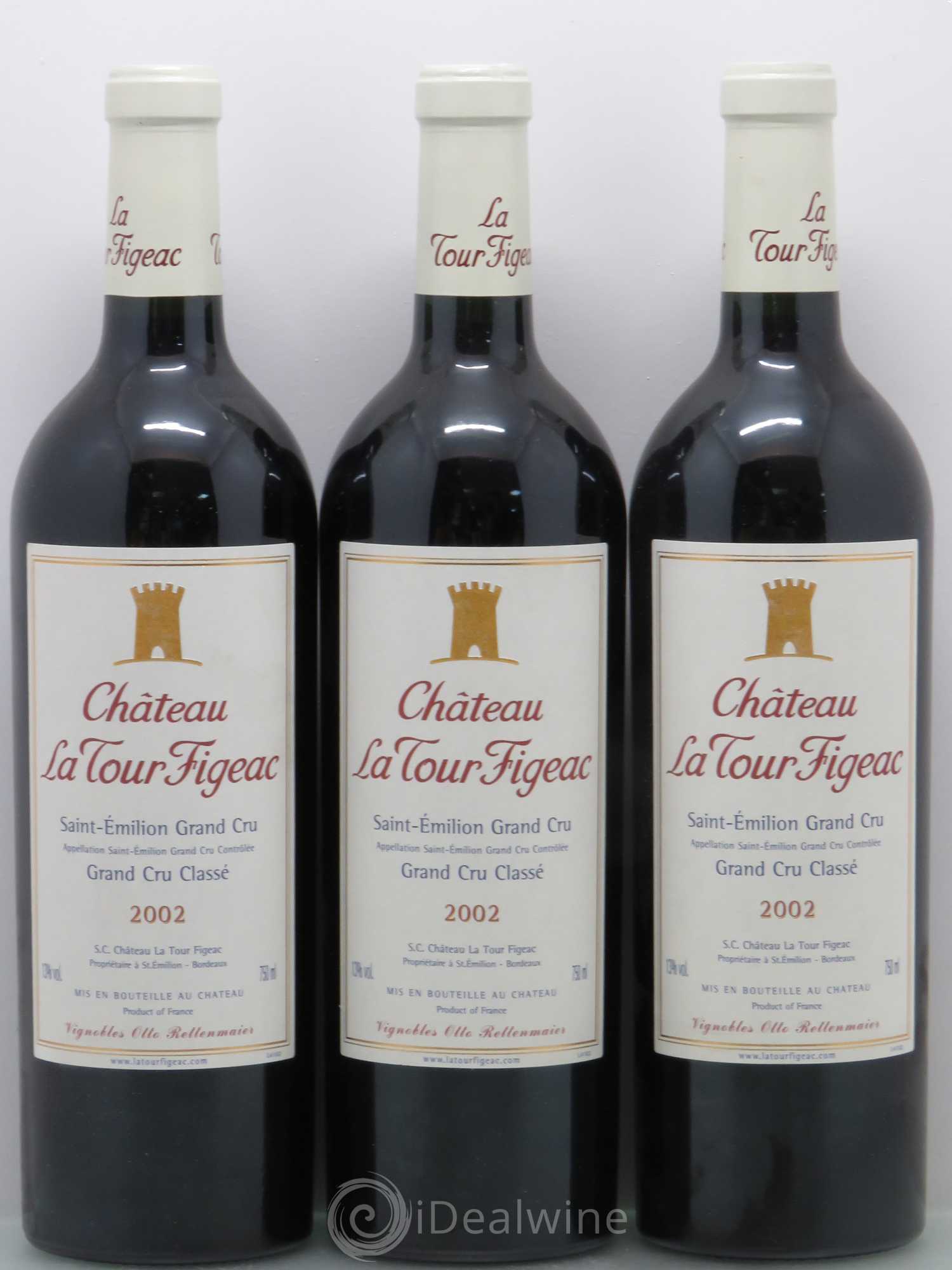Château la Tour Figeac Grand Cru Classé 2002 - Lot de 5 bouteilles - 1