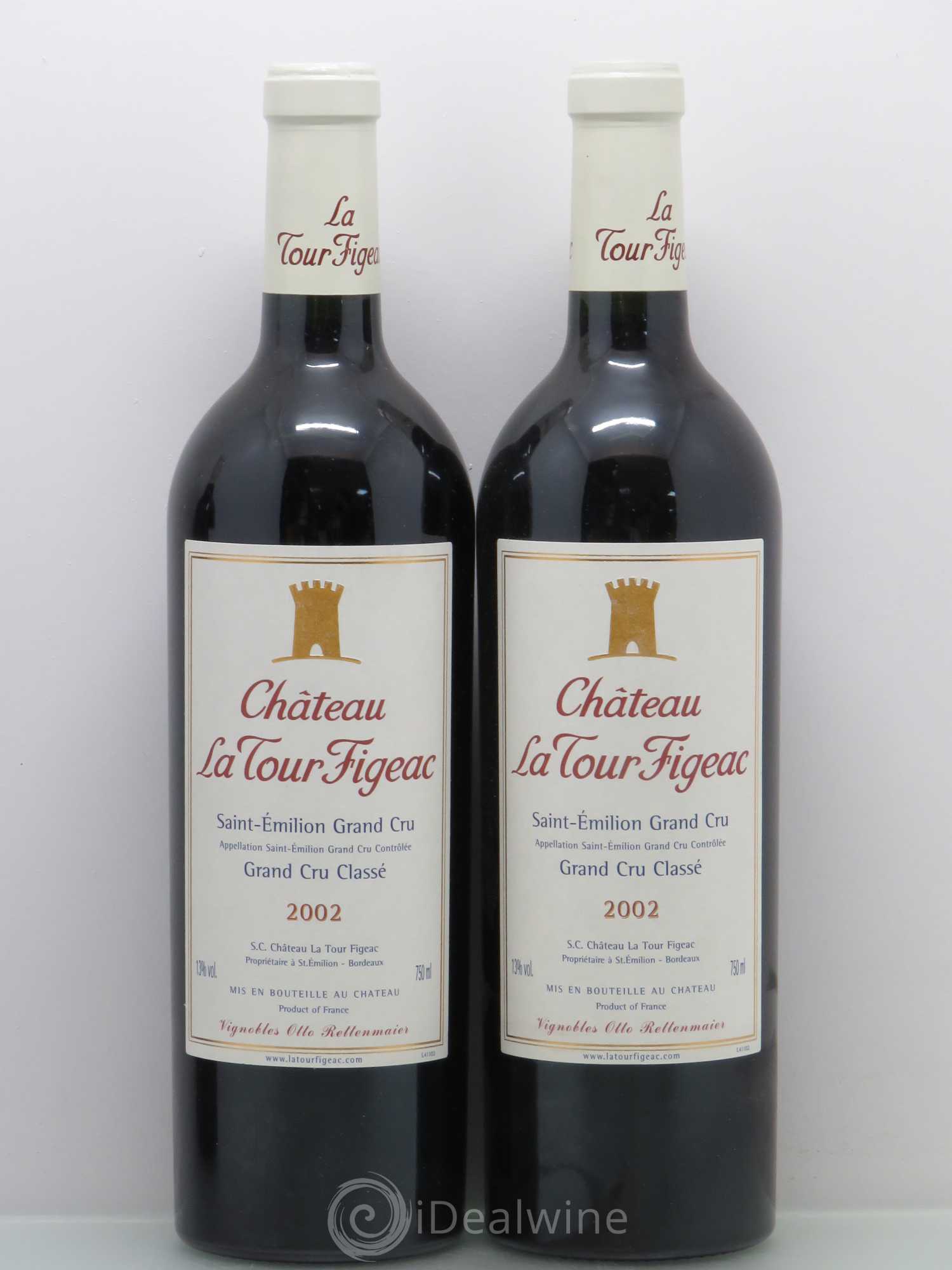 Château la Tour Figeac Grand Cru Classé 2002 - Lot de 5 bouteilles - 2