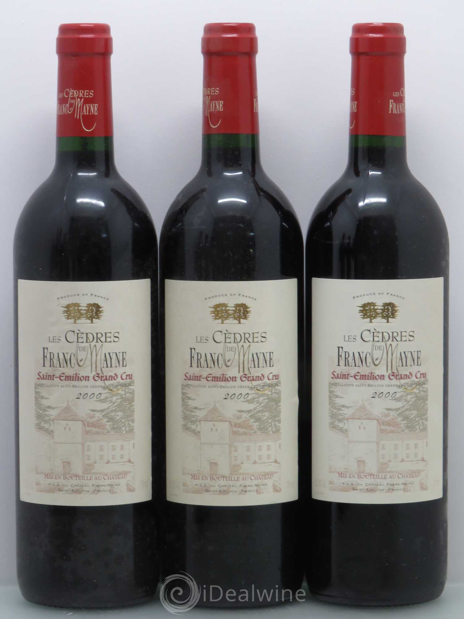 Saint-Émilion Les Cedres de Franc-Mayne 2000 - Posten von 6 Flaschen - 1