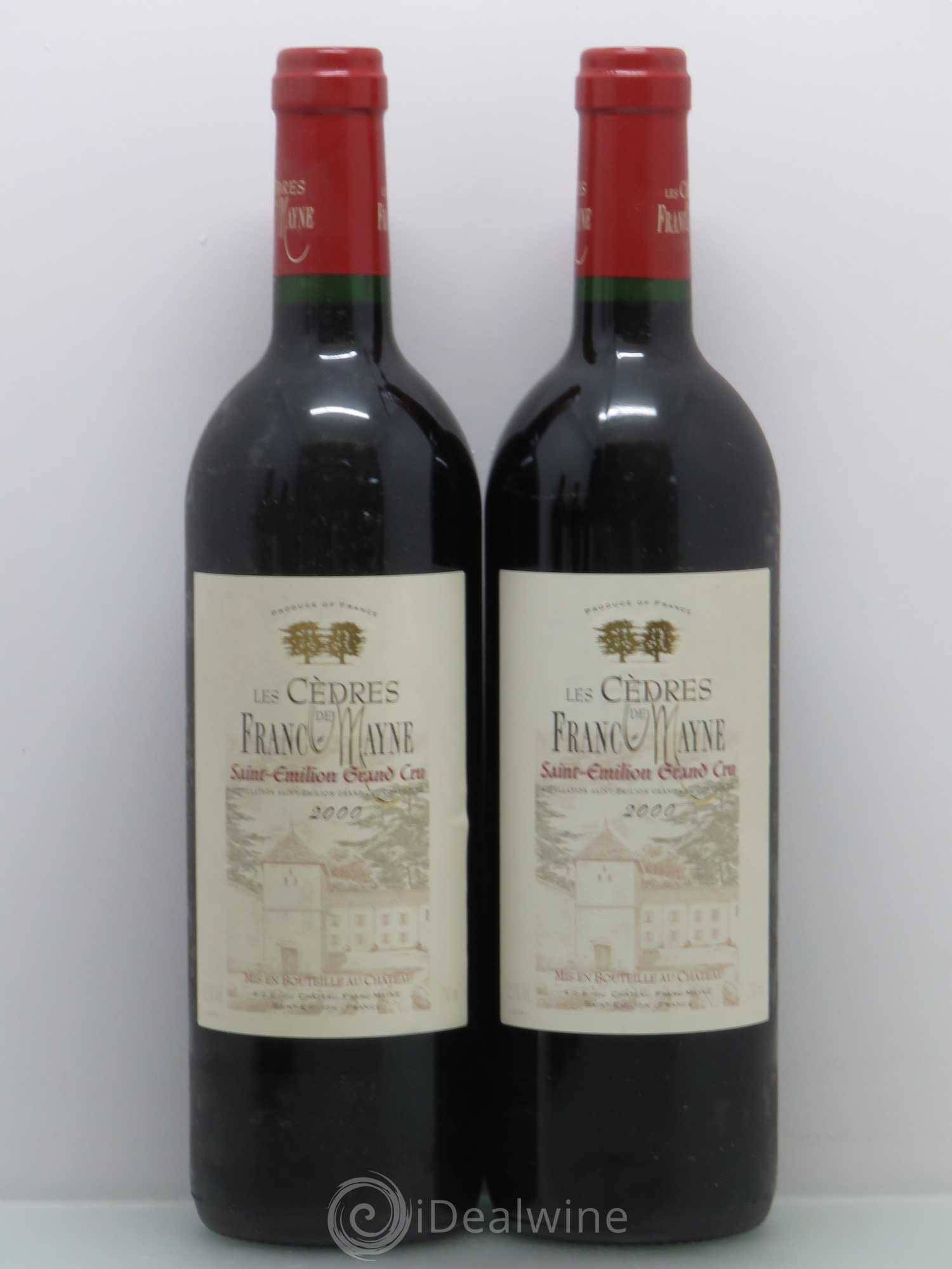 Saint-Émilion Les Cedres de Franc-Mayne 2000 - Posten von 5 Flaschen - 2