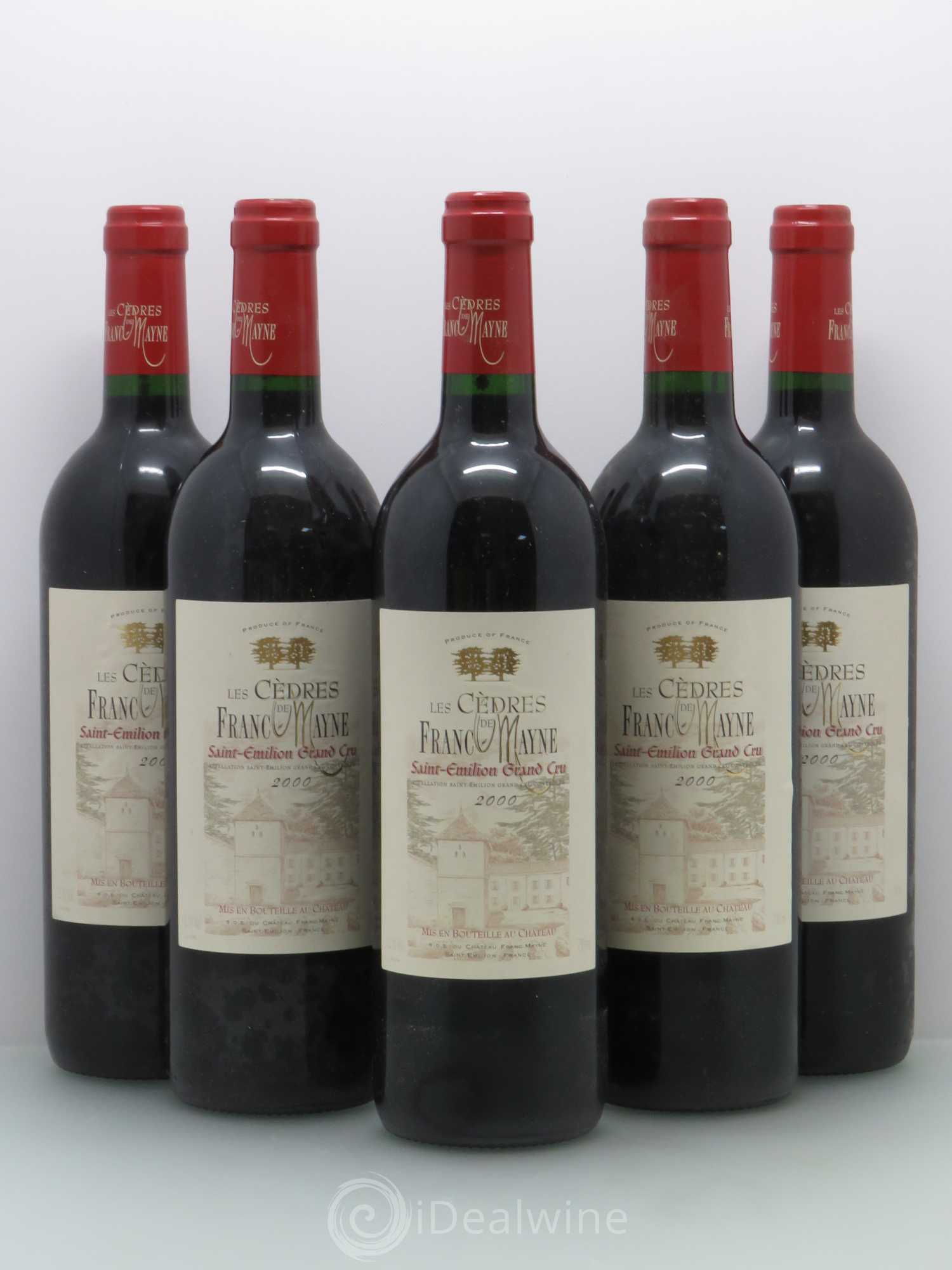 Saint-Émilion Les Cedres de Franc-Mayne 2000 - Posten von 5 Flaschen - 0