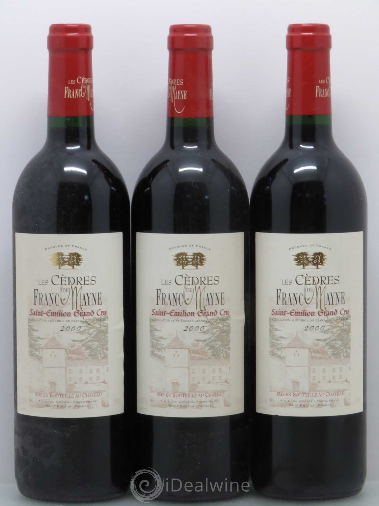 Saint-Émilion Les Cedres de Franc-Mayne 2000 - Posten von 12 Flaschen - 1
