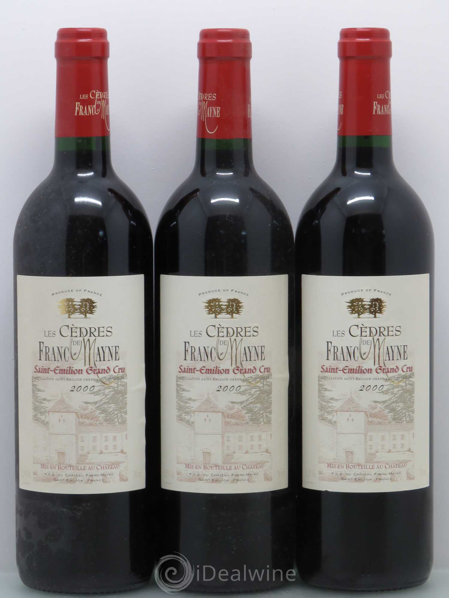 Saint-Émilion Les Cedres de Franc-Mayne 2000 - Posten von 12 Flaschen - 3