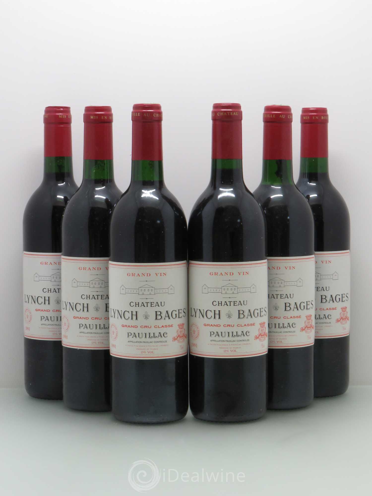 Château Lynch Bages 5ème Grand Cru Classé 1991 - Lot de 6 bouteilles - 0