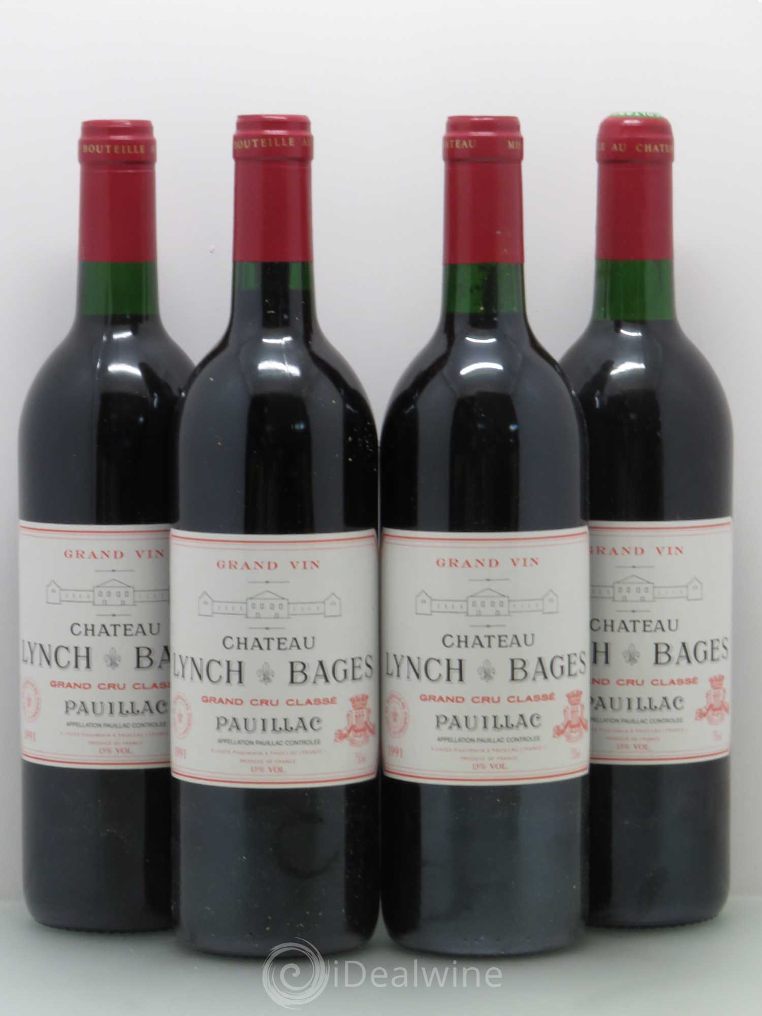 Château Lynch Bages 5ème Grand Cru Classé 1991 - Lot de 4 bouteilles - 0