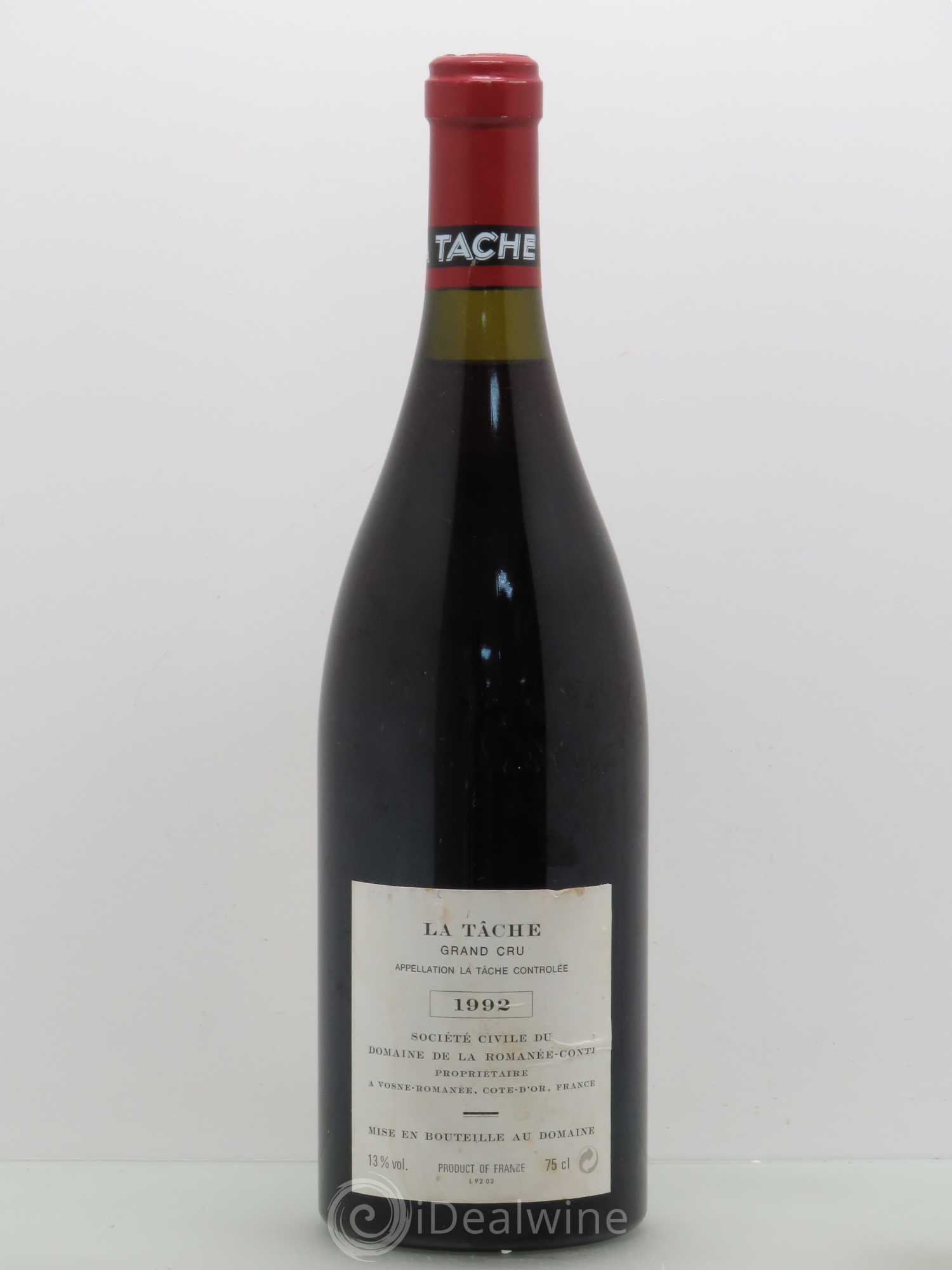 La Tâche Grand Cru Domaine de la Romanée-Conti 1992 - Lot de 1 bouteille - 1