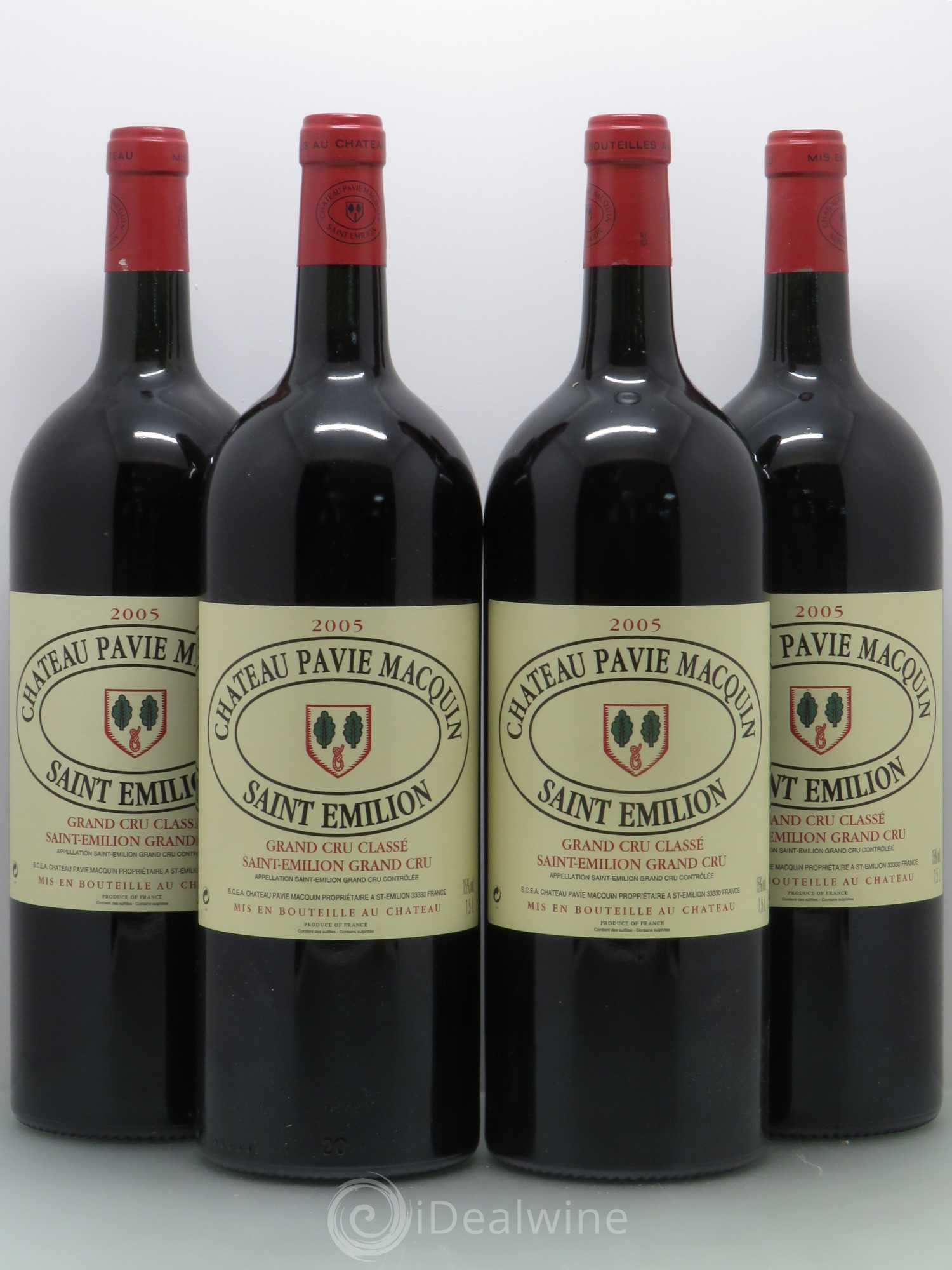 Château Pavie Macquin 1er Grand Cru Classé B 2005 - Lot de 4 magnums - 0