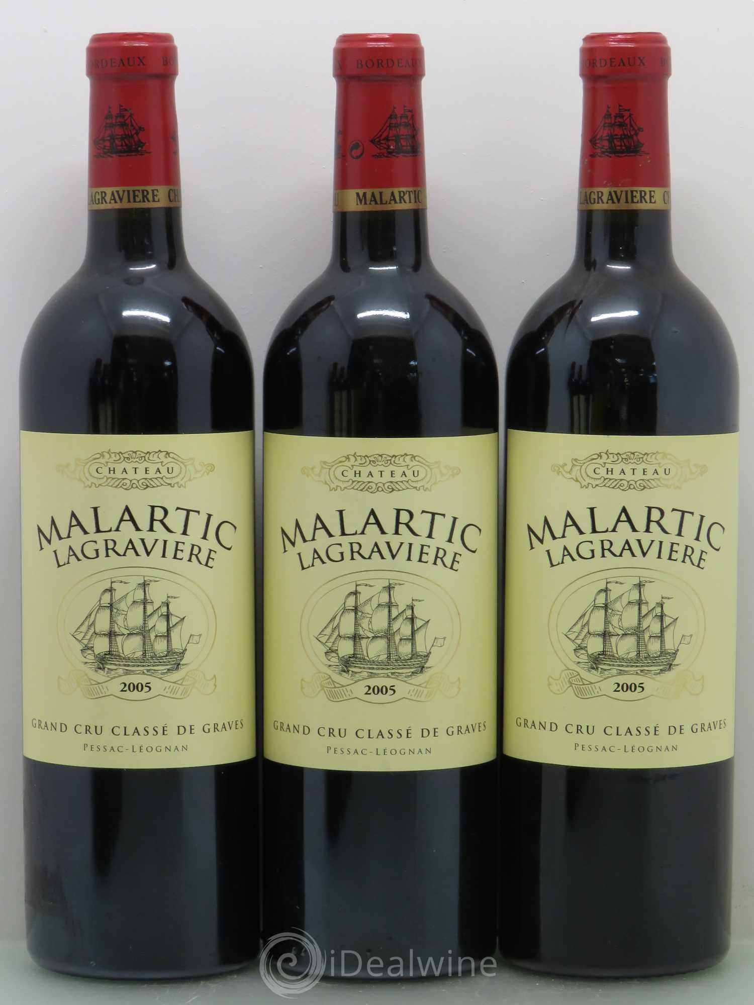 Château Malartic-Lagravière Cru Classé de Graves (sans prix de réserve) 2005 - Lot de 6 bouteilles - 1