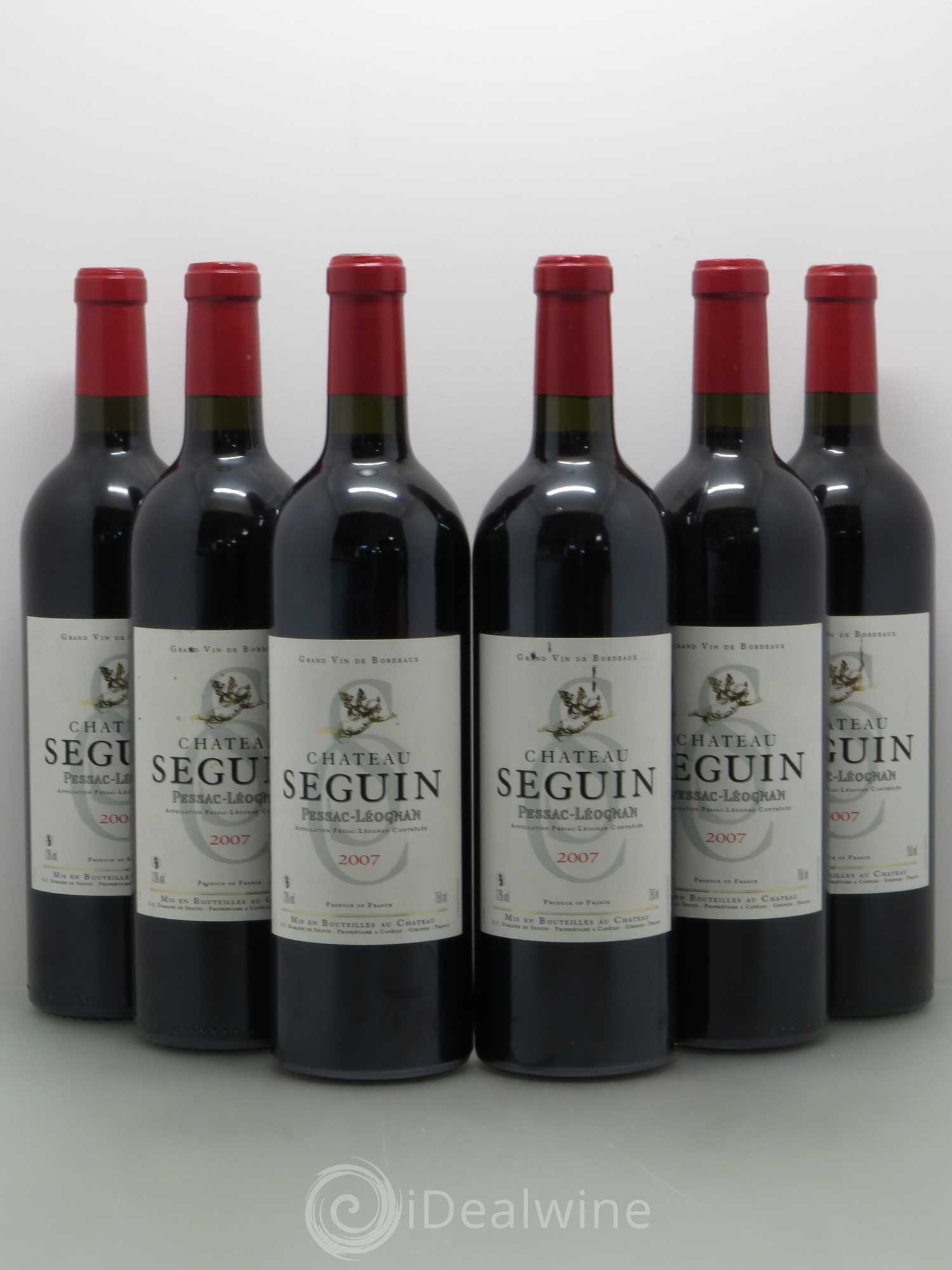 Pessac-Léognan Château Seguin (sans prix de réserve) 2007 - Posten von 6 Flaschen - 0