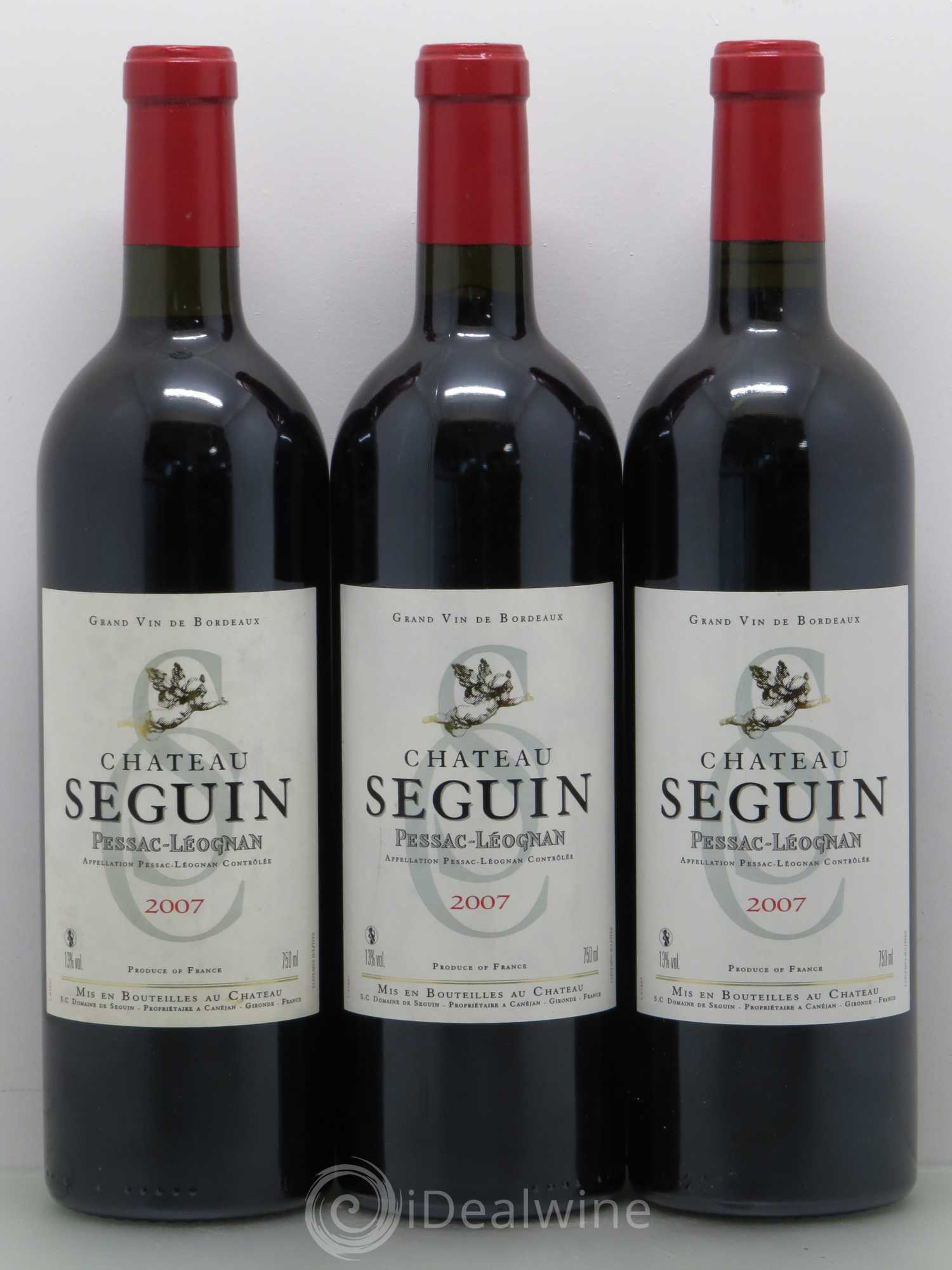 Pessac-Léognan Château Seguin (sans prix de réserve) 2007 - Posten von 6 Flaschen - 2