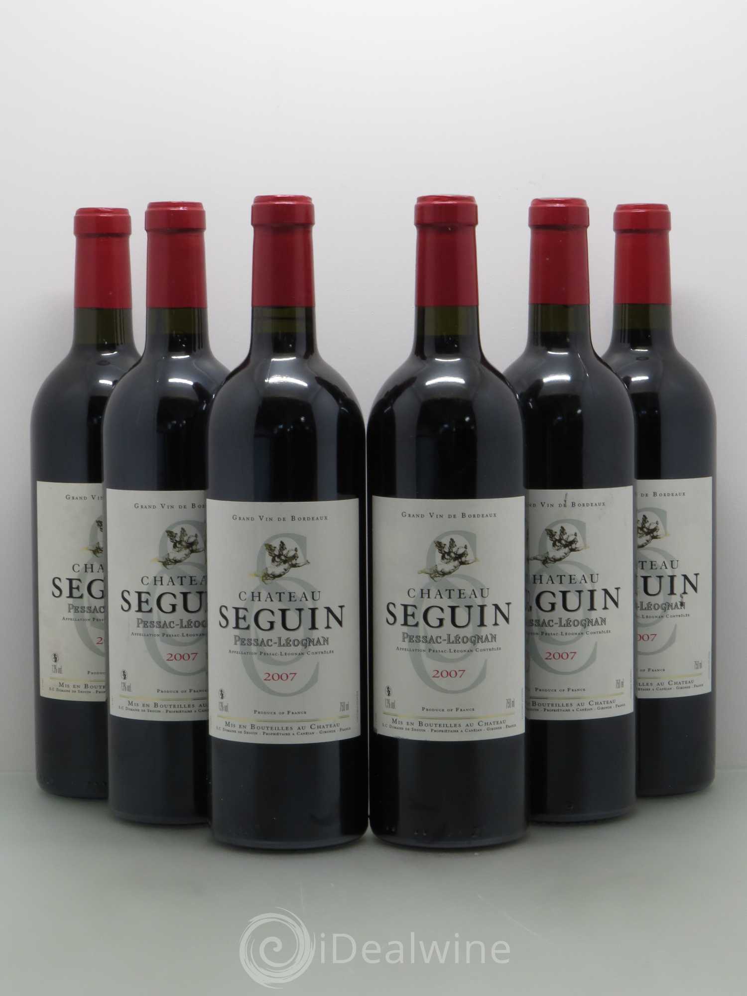 Pessac-Léognan Château Seguin (sans prix de réserve) 2007 - Posten von 6 Flaschen - 0