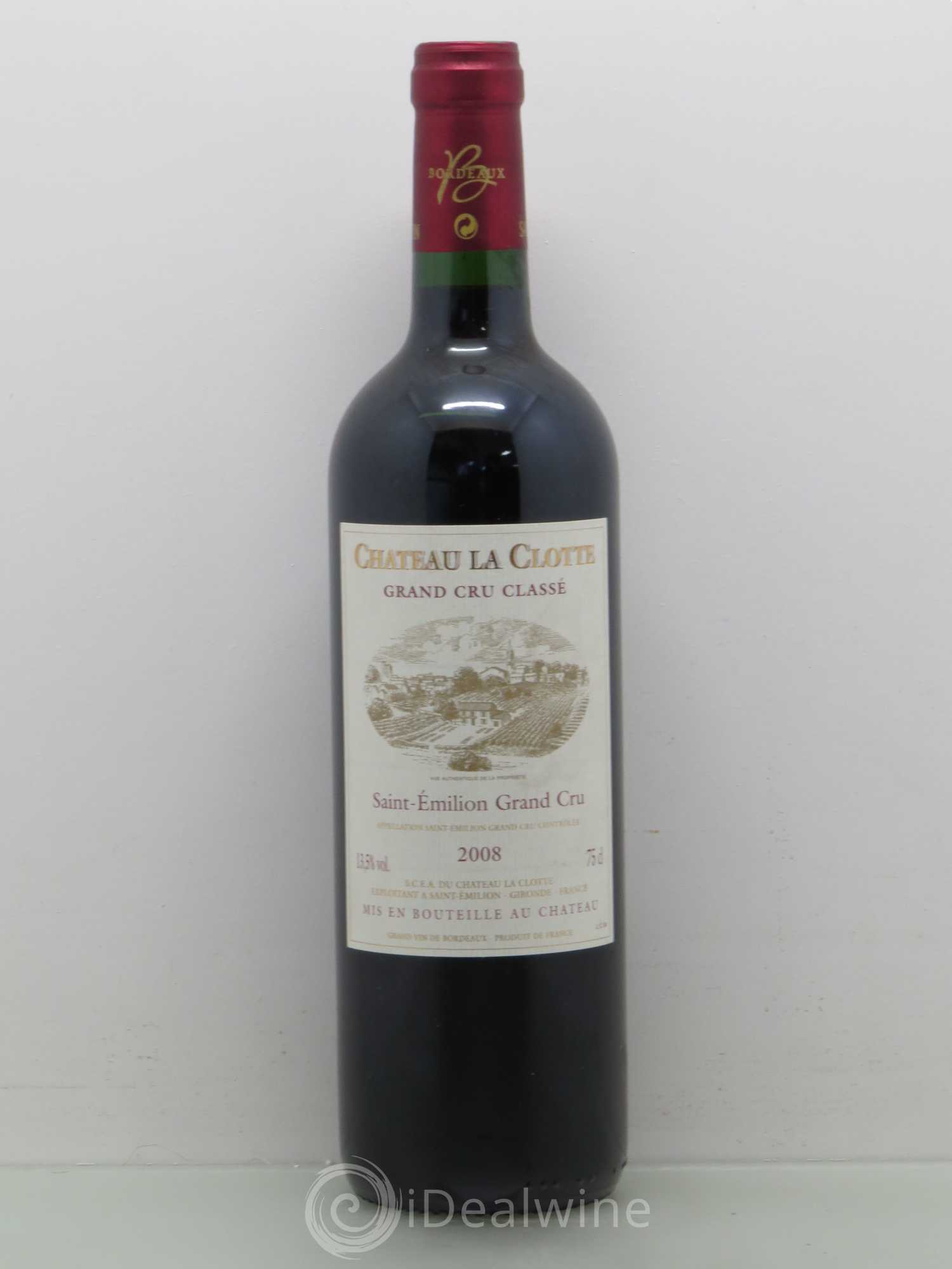 Château la Clotte (sans prix de réserve) 2008 - Lot de 1 bouteille - 0