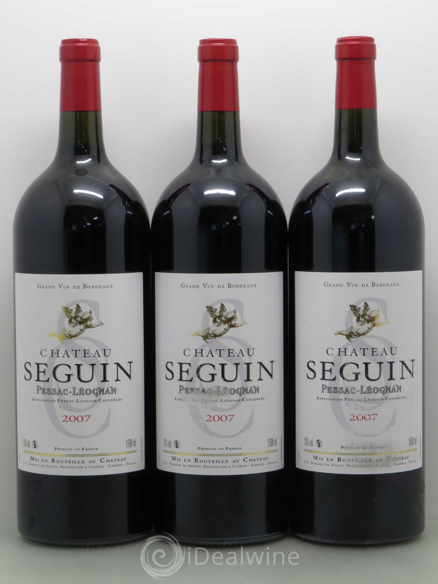 Pessac-Léognan Chateau Seguin (sans prix de réserve) 2007 - Posten von 3 Magnum - 0