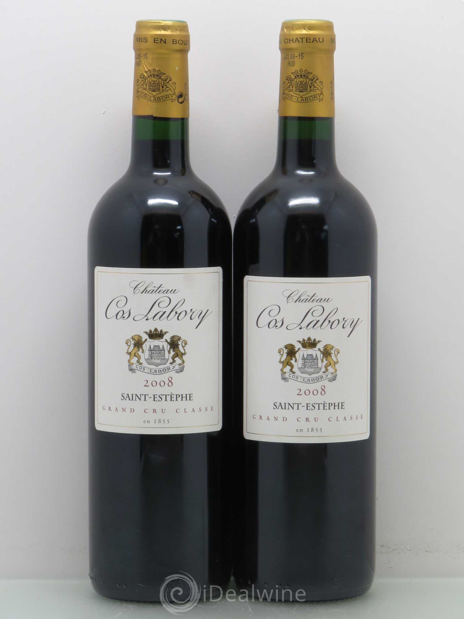 Château Cos Labory 5ème Grand Cru Classé 2008 - Lot de 2 bouteilles - 0