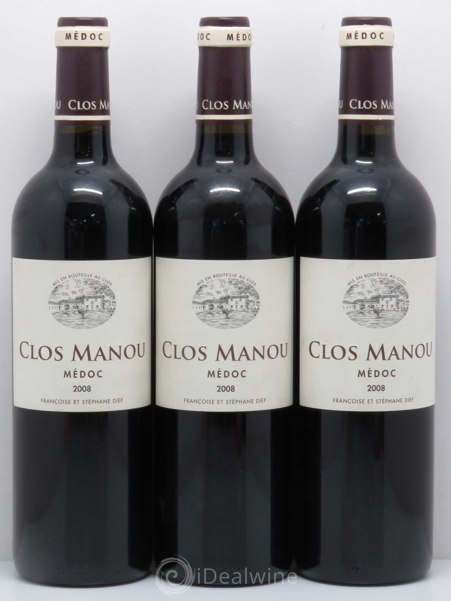Clos Manou (sans prix de réserve) 2008 - Lot de 3 bouteilles - 0